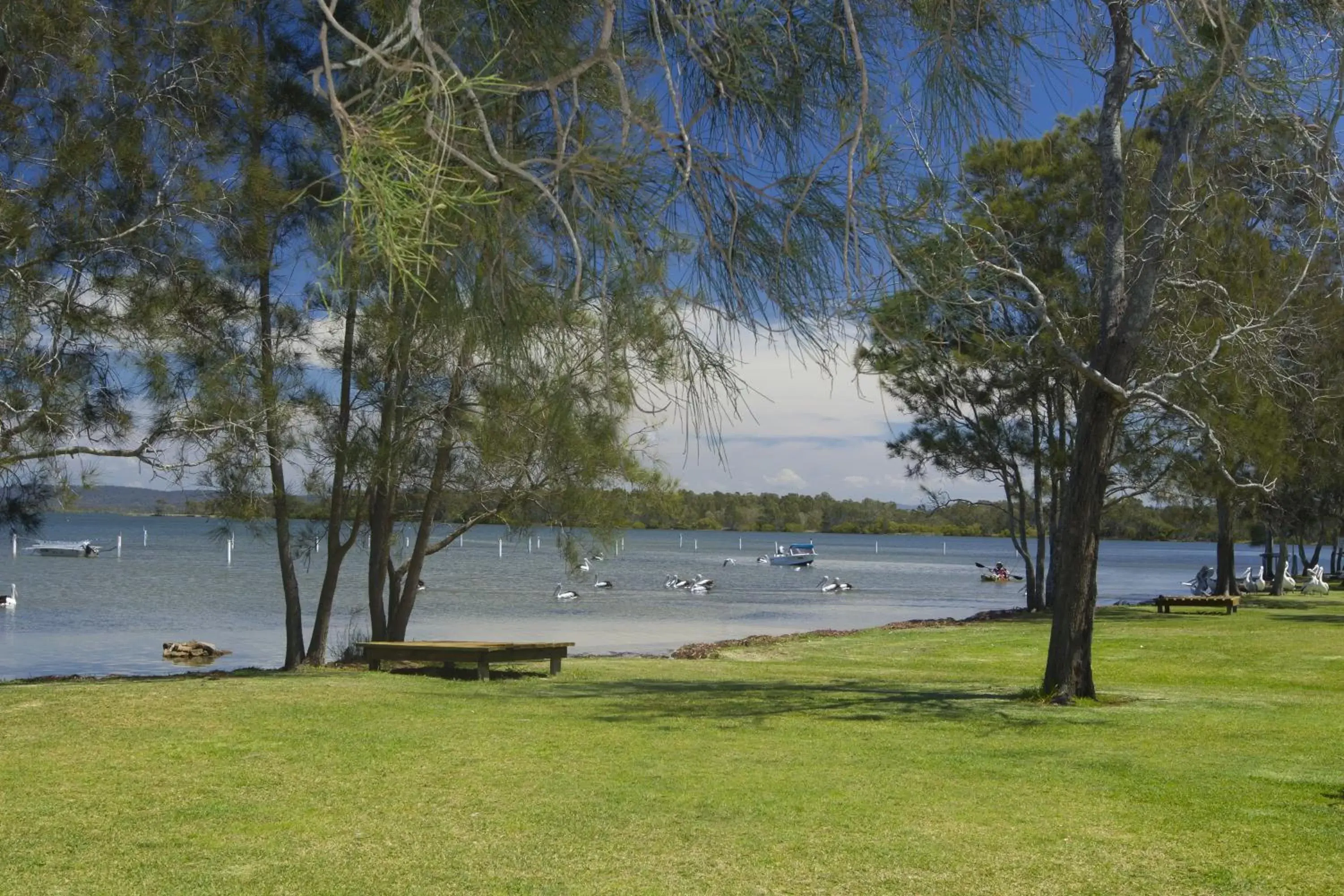 Day in Lakeside Forster Holiday Park and Village
