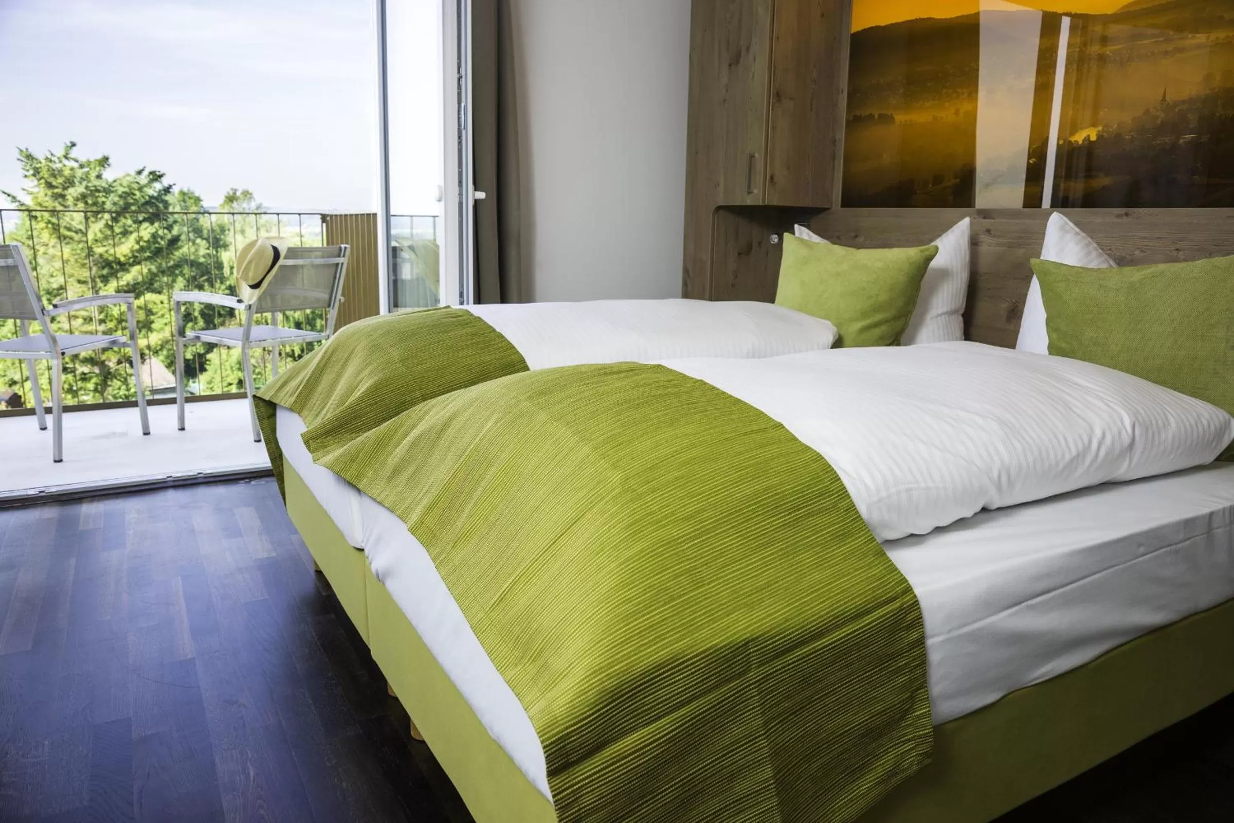 Bed in Hotel Rheingold