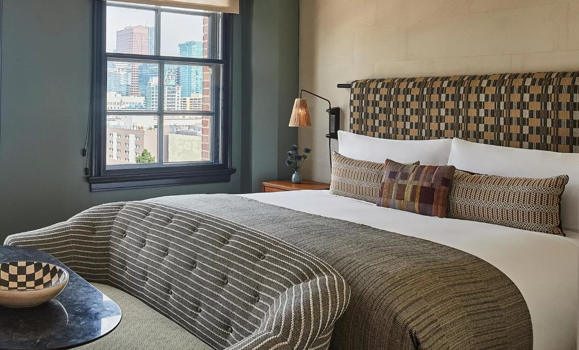 Bed in Downtown Los Angeles Proper Hotel, a Member of Design Hotels