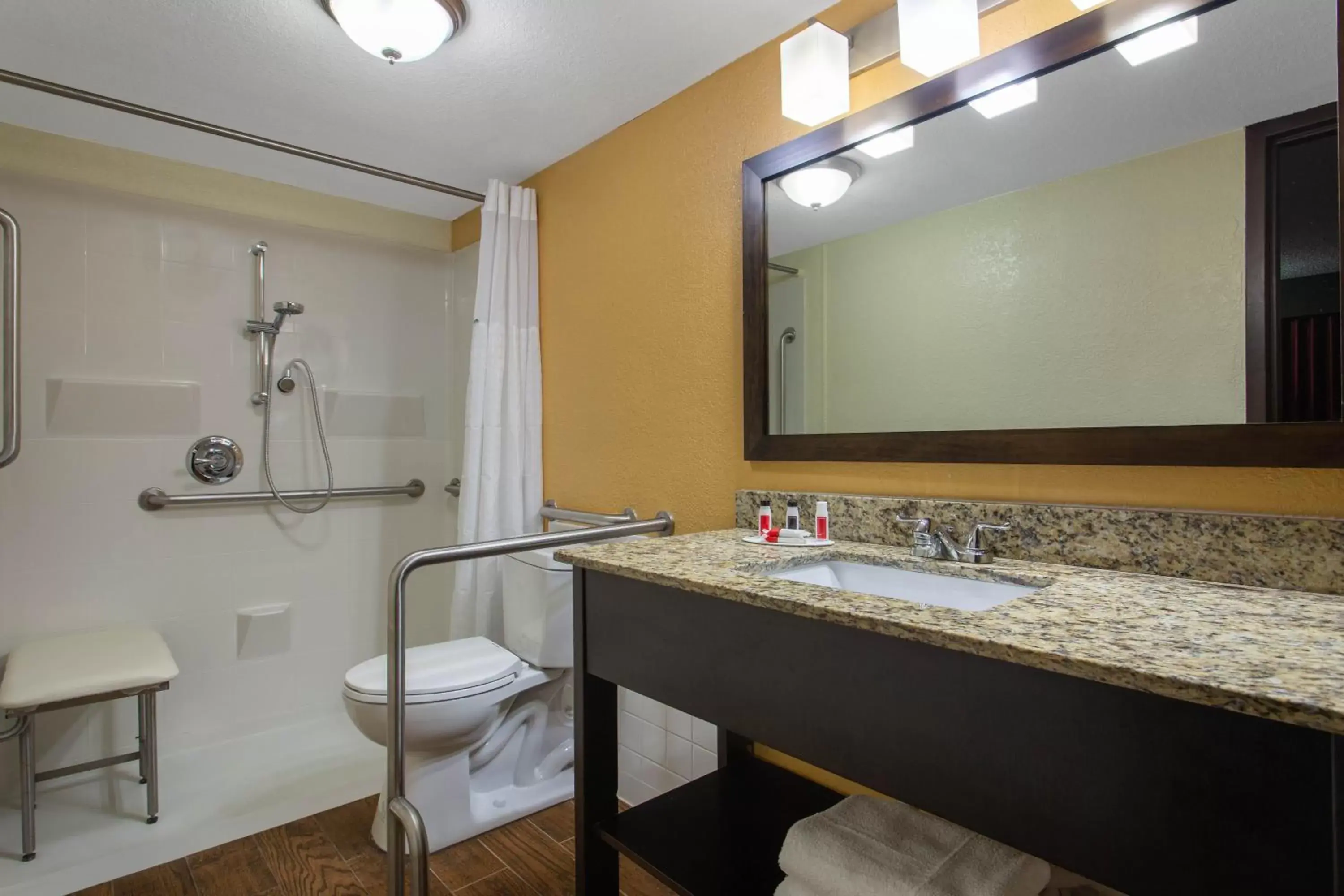King Room - Mobility/Hearing Accessible with Bath Tub - Non-Smoking in Ramada by Wyndham Tampa Westshore Airport South King Room - Mobility/Hearing Accessible with Bath Tub - Non-Smoking in Ramada by Wyndham Tampa Westshore Airport South