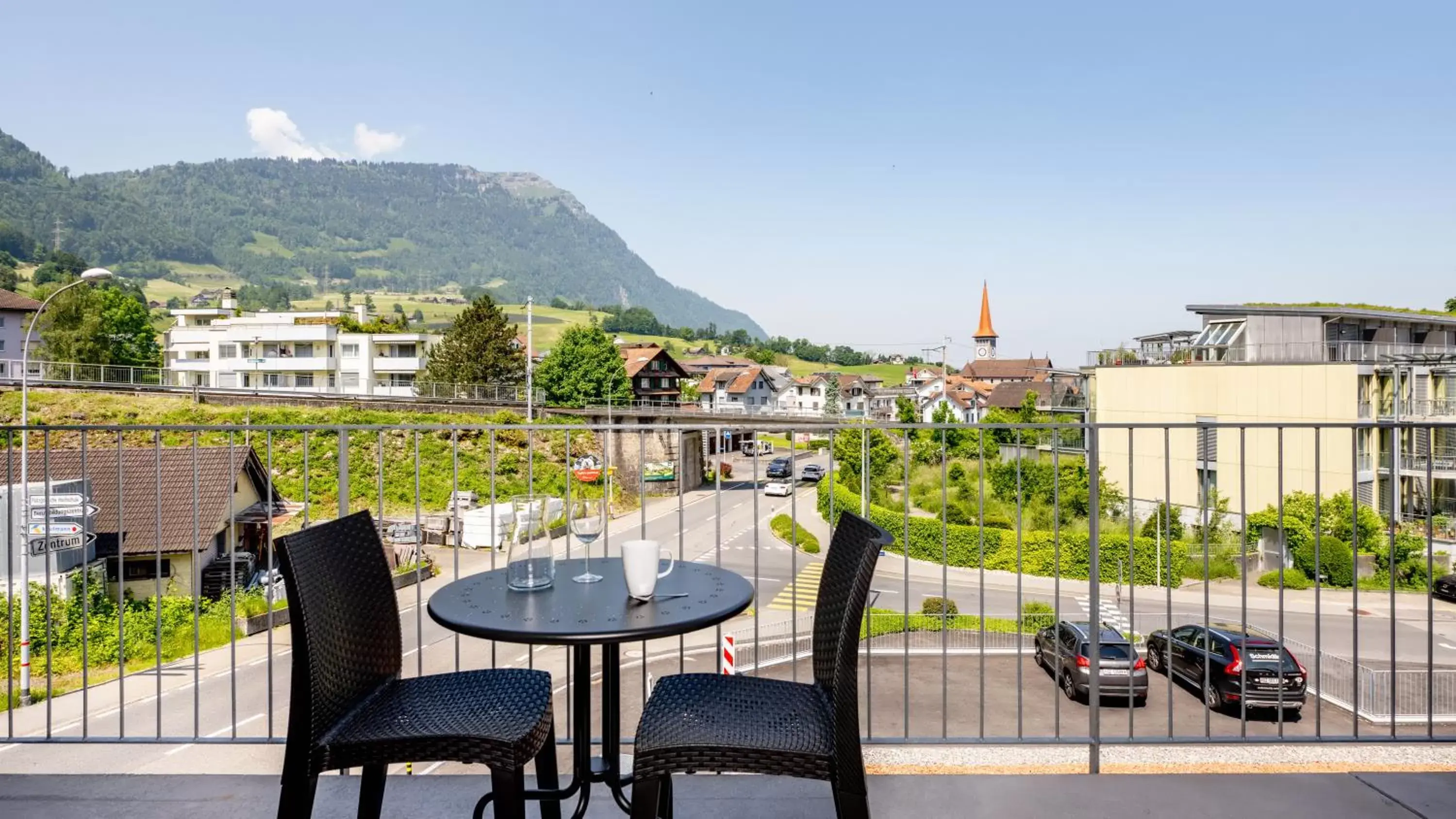 Balcony/Terrace in Anstatthotel Goldau - contactless check-in