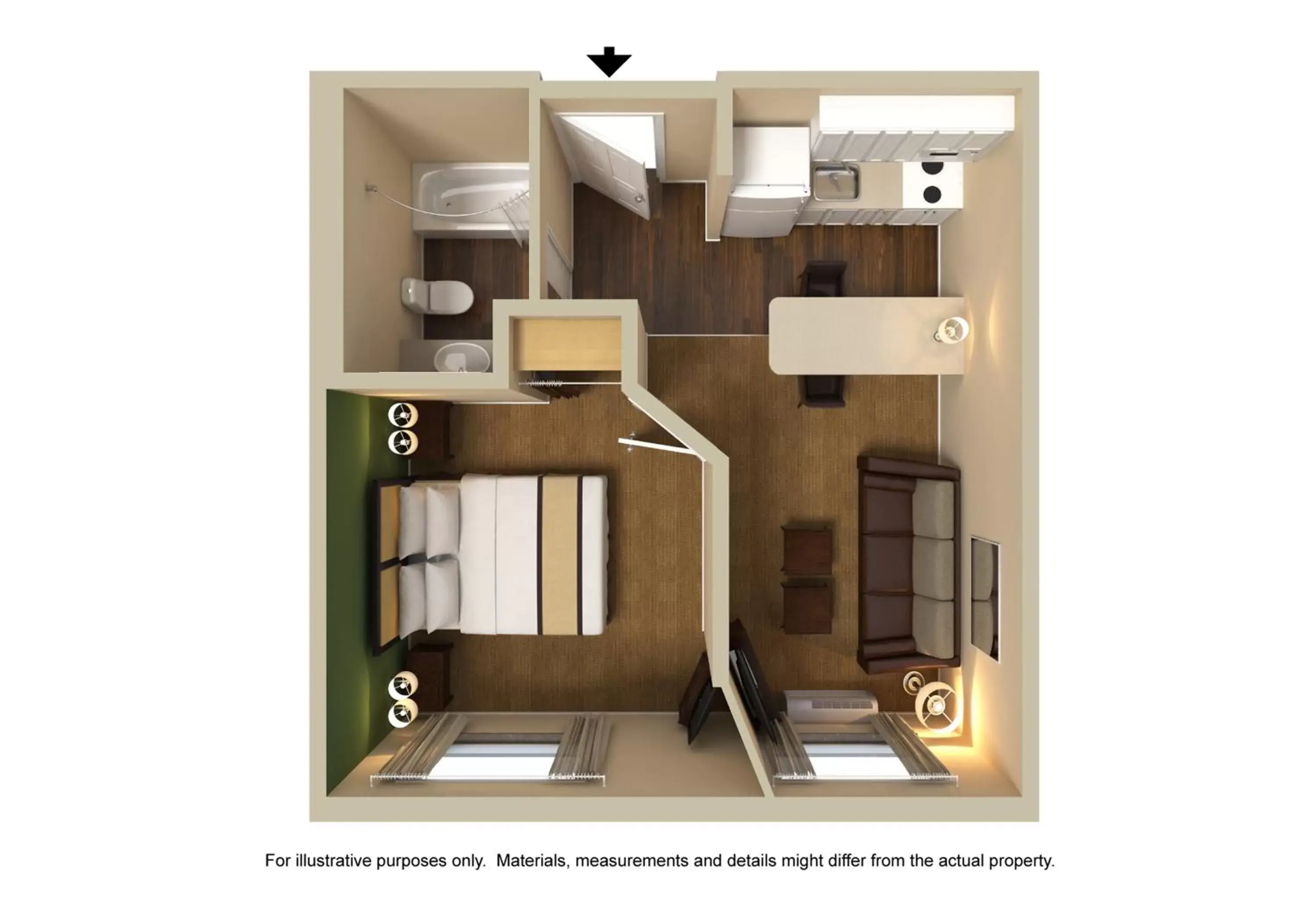 Floor Plan in Extended Stay America Suites - Cincinnati - Blue Ash - Reed Hartman