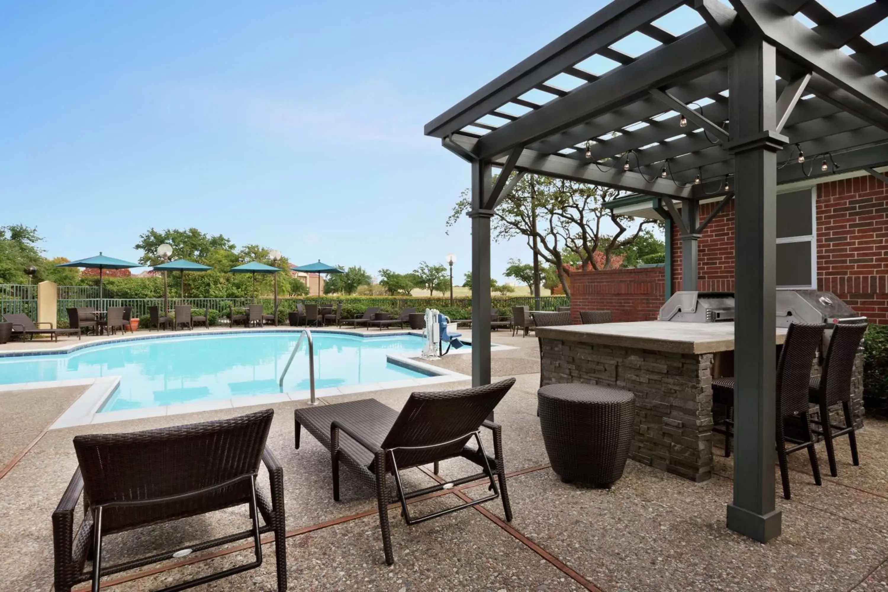 Pool view, Swimming Pool in Homewood Suites Dallas-Addison