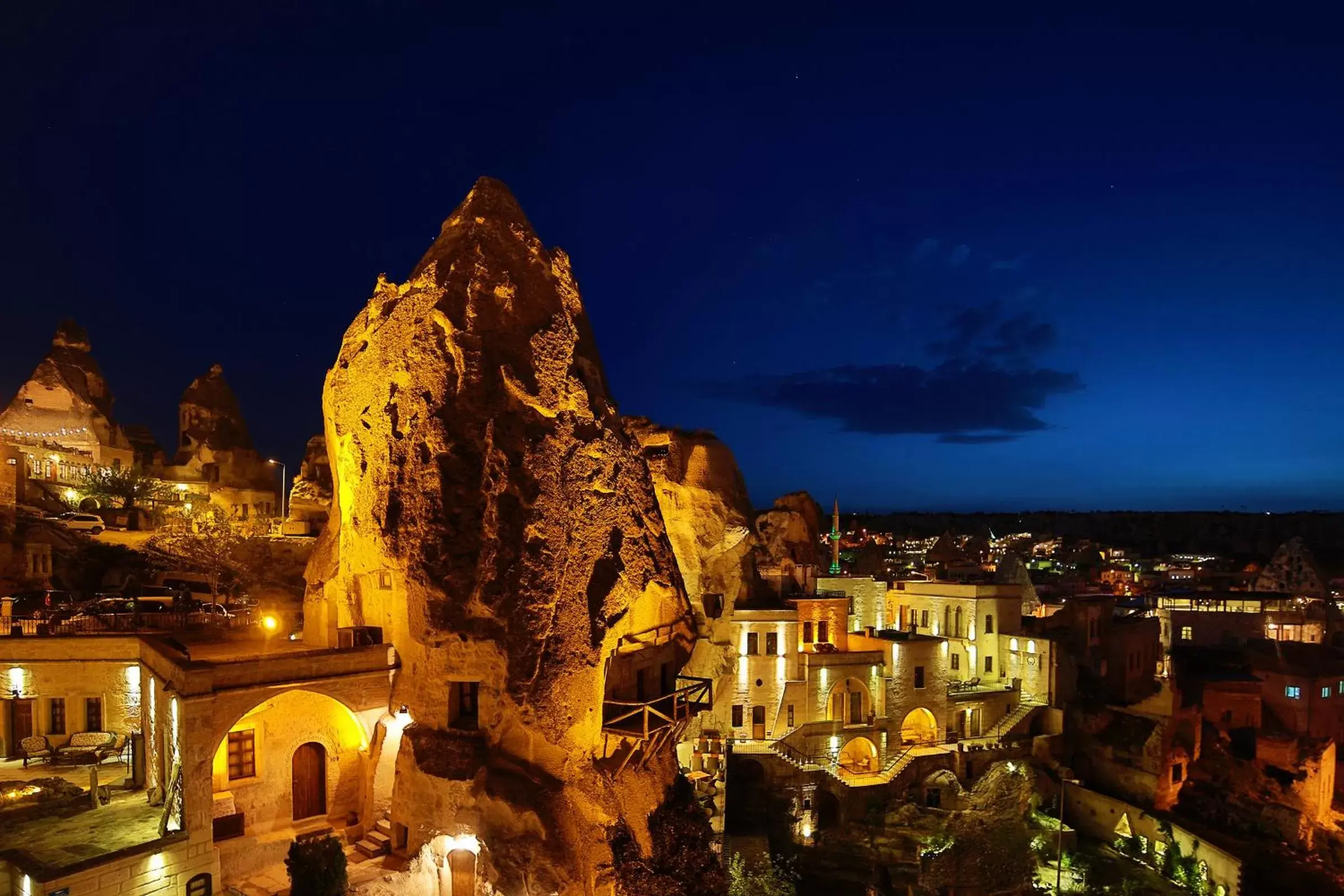 Bird's eye view in Cappadocia Cave Suites