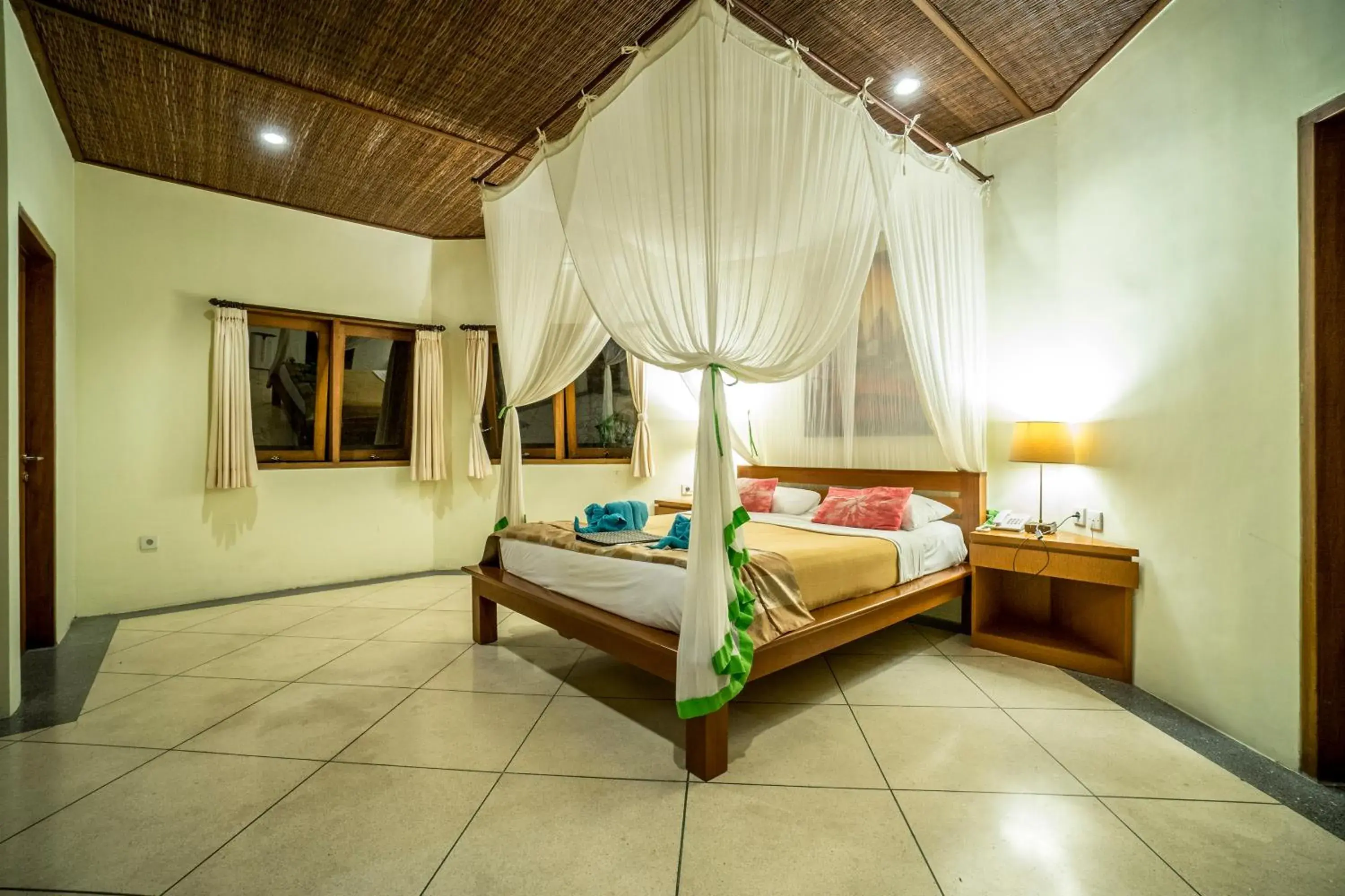 Bedroom, Bed in Gajah Biru Bungalows