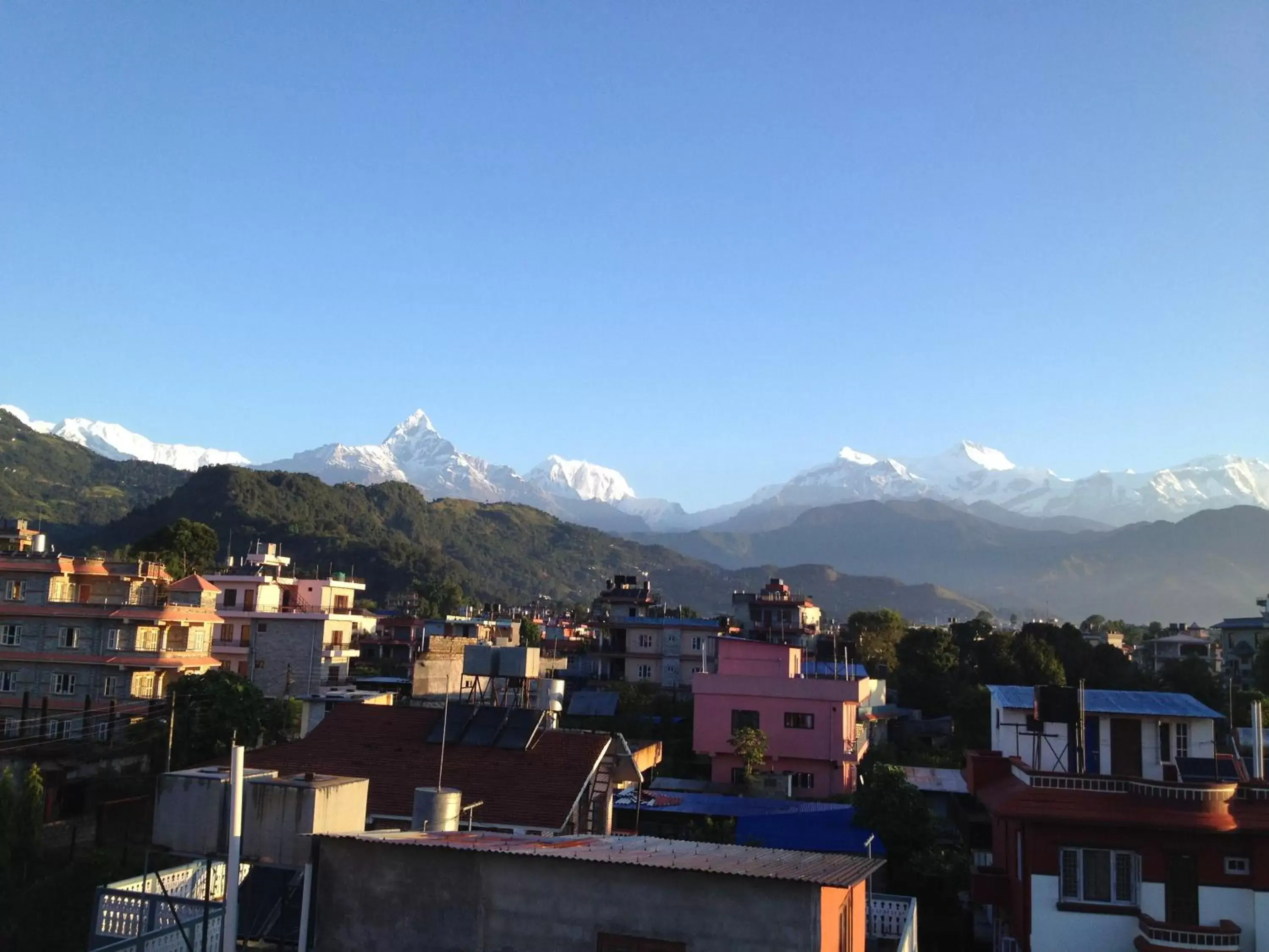 Balcony/Terrace, Neighborhood in New Pokhara Lodge - Lakeside, Pokhara Nepal