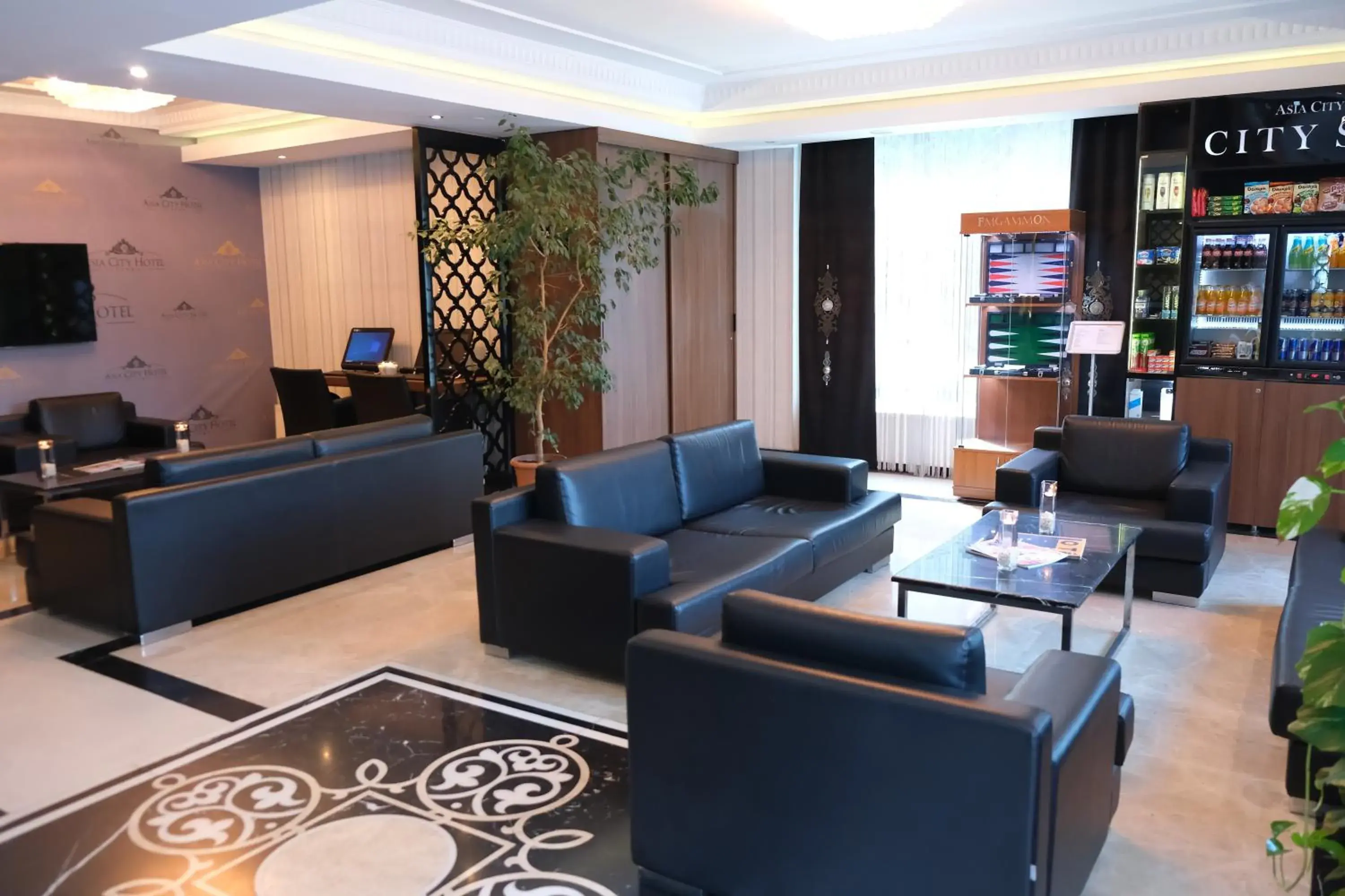 Communal lounge/ TV room, Lobby/Reception in Asia City Hotel