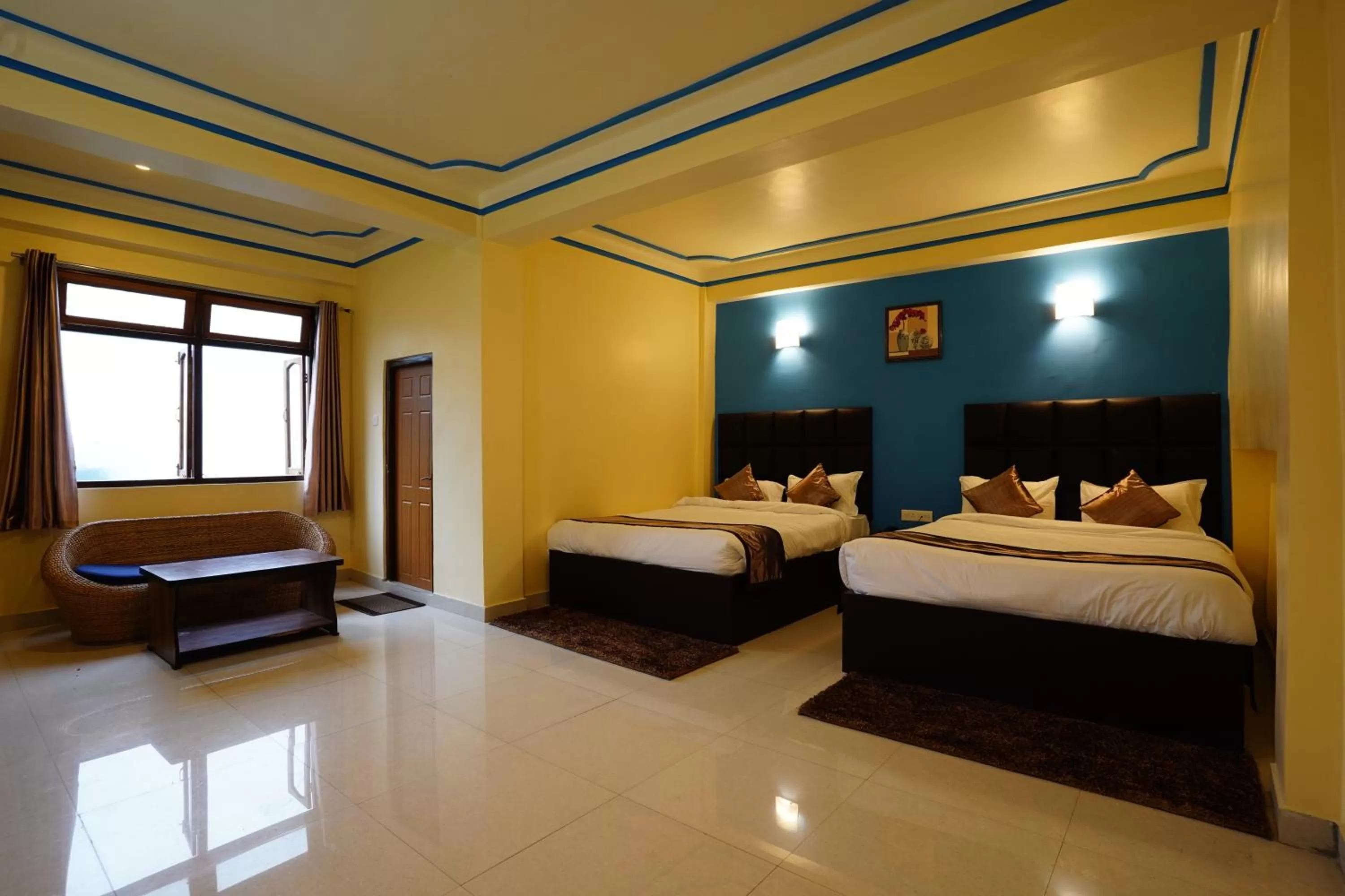 View (from property/room), Bed in Hotel White Lotus Gangtok