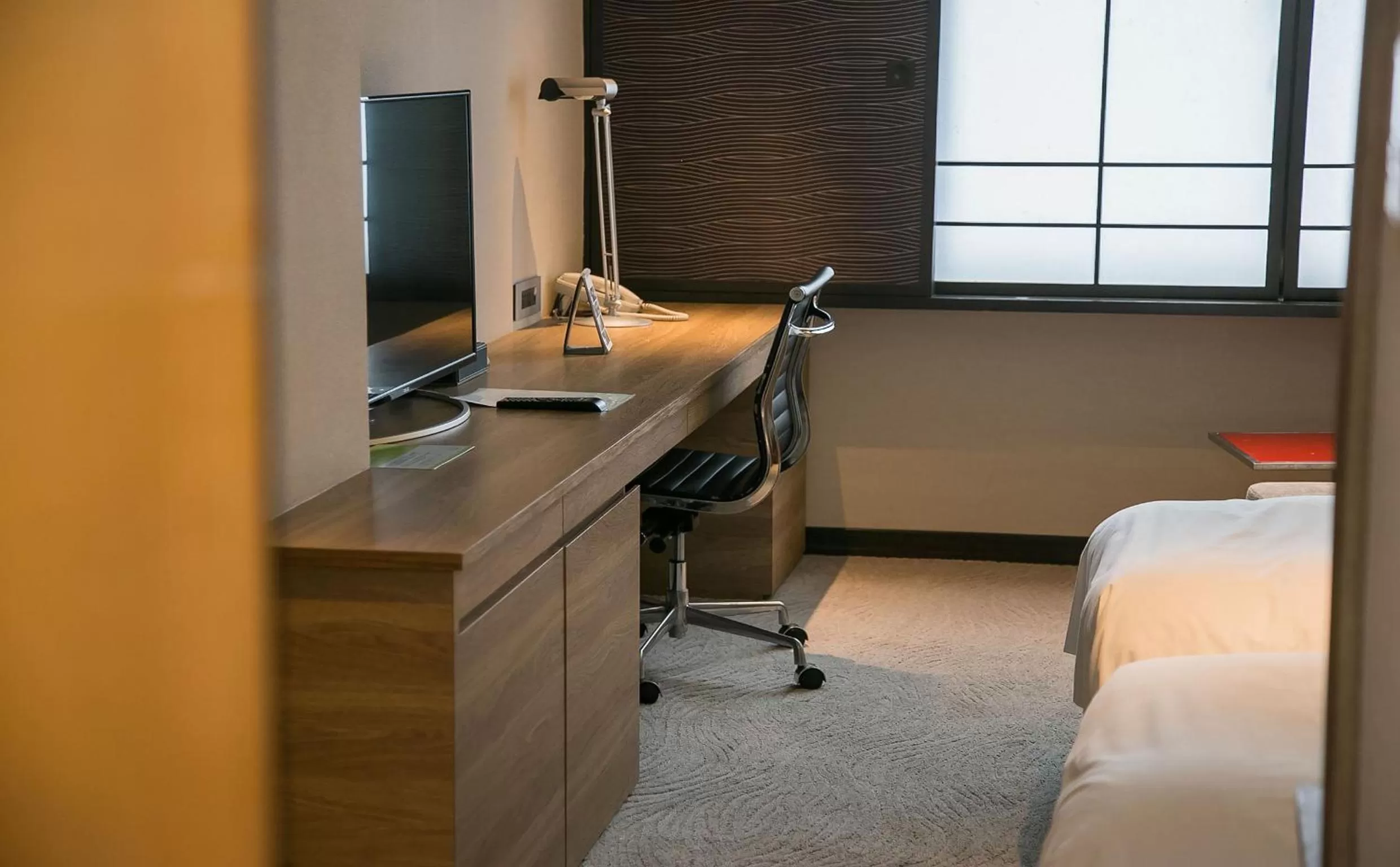 Decorative detail, Bed in Royal Inn Taipei Nanxi - MRT Zhongshan Station