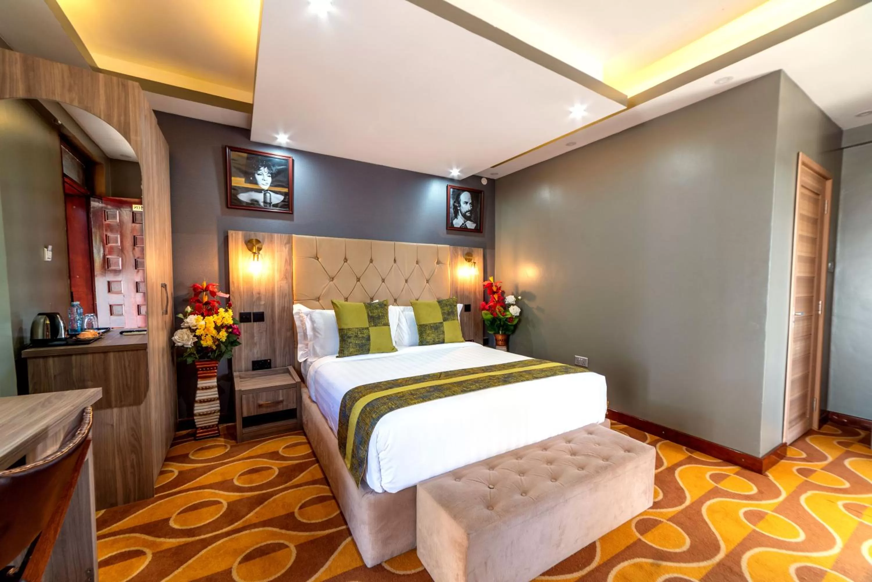 Bed in Afro Park Hotel