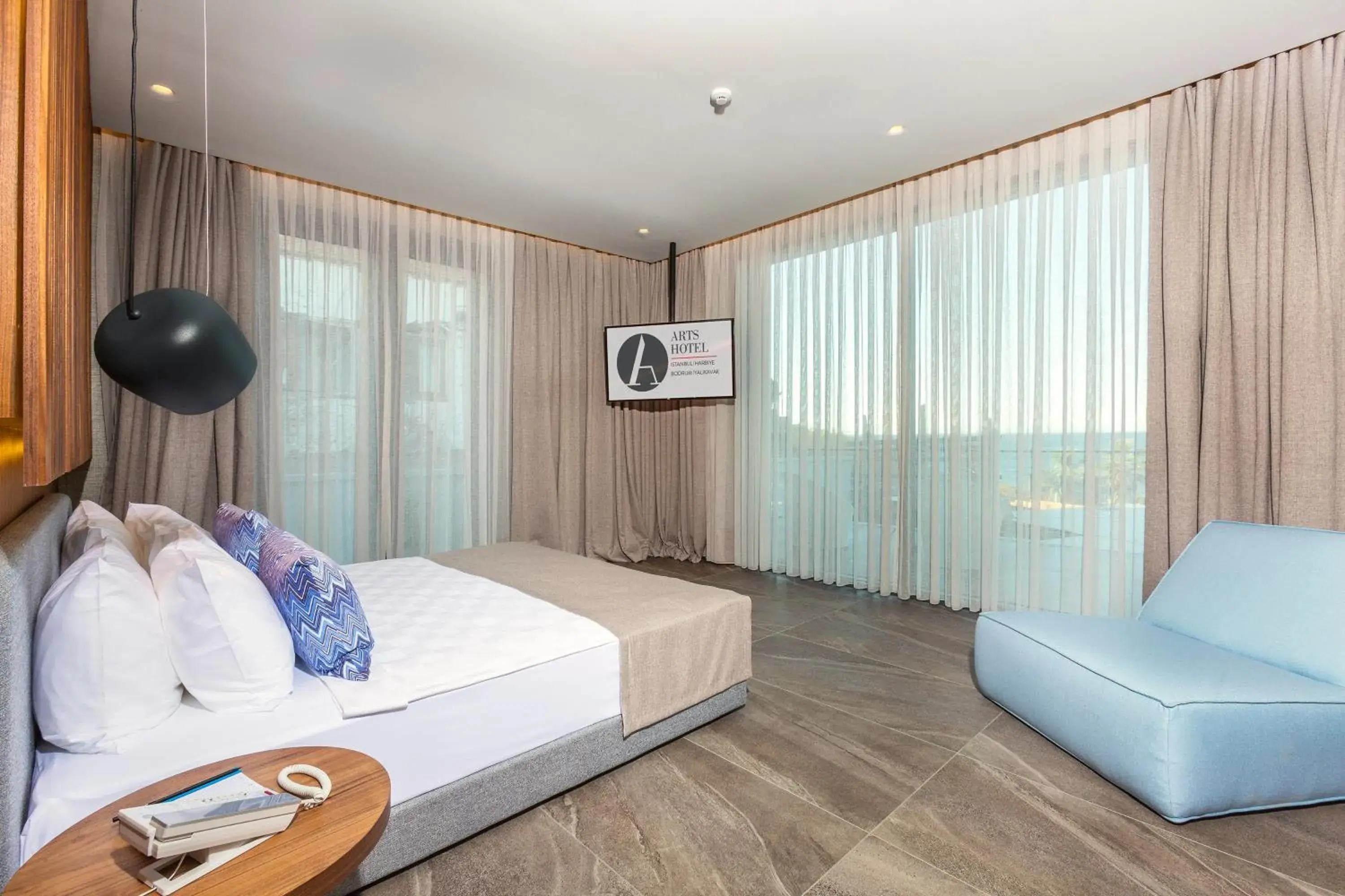 Bed in ARTS HOTEL BODRUM YALIKAVAK