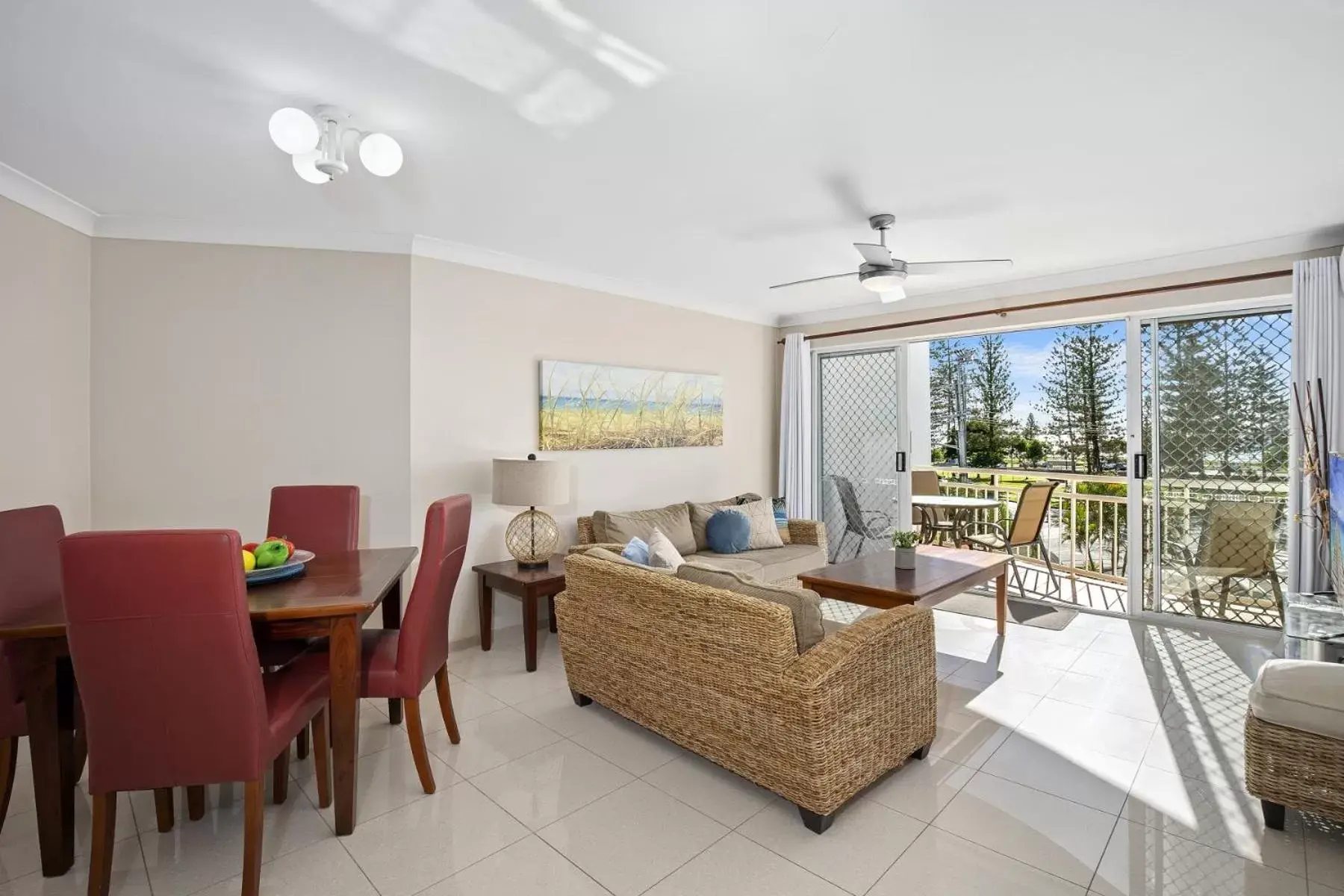 Living room in Kirra Palms Holiday Apartments