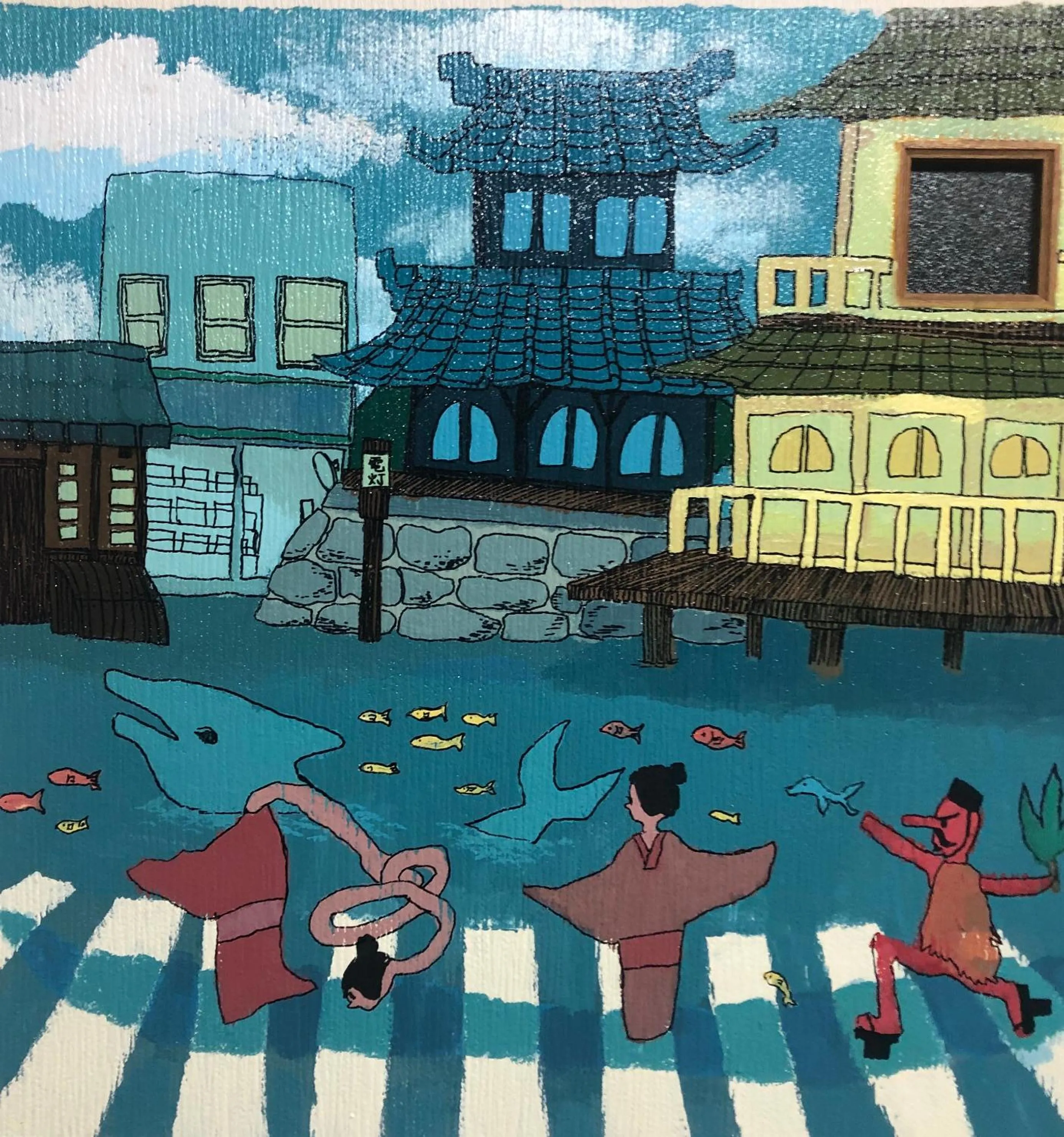 Decorative detail in Guest House Sakurakomachi