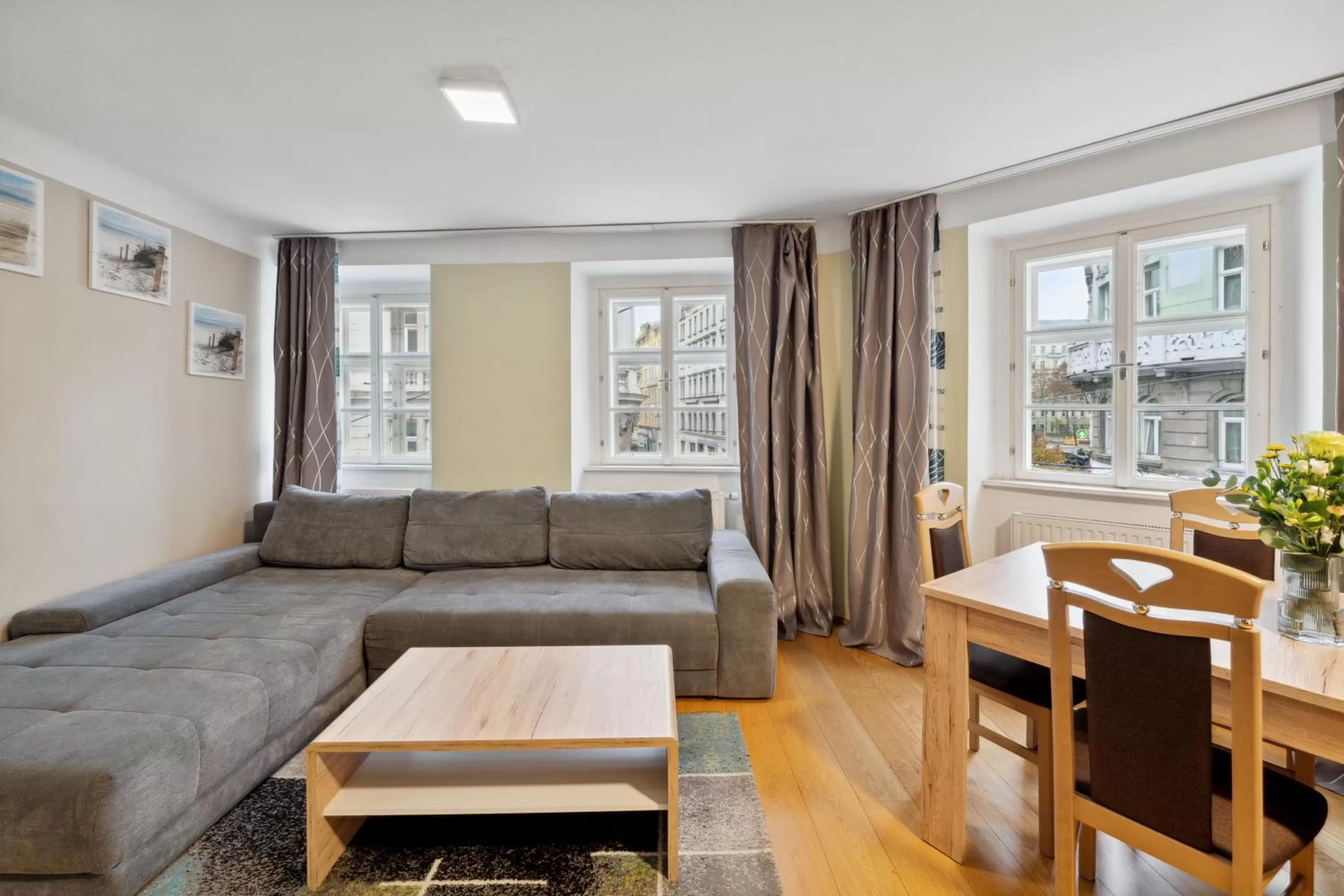 Living room, Seating Area in Florian's apartments in Mariahilf Vienna