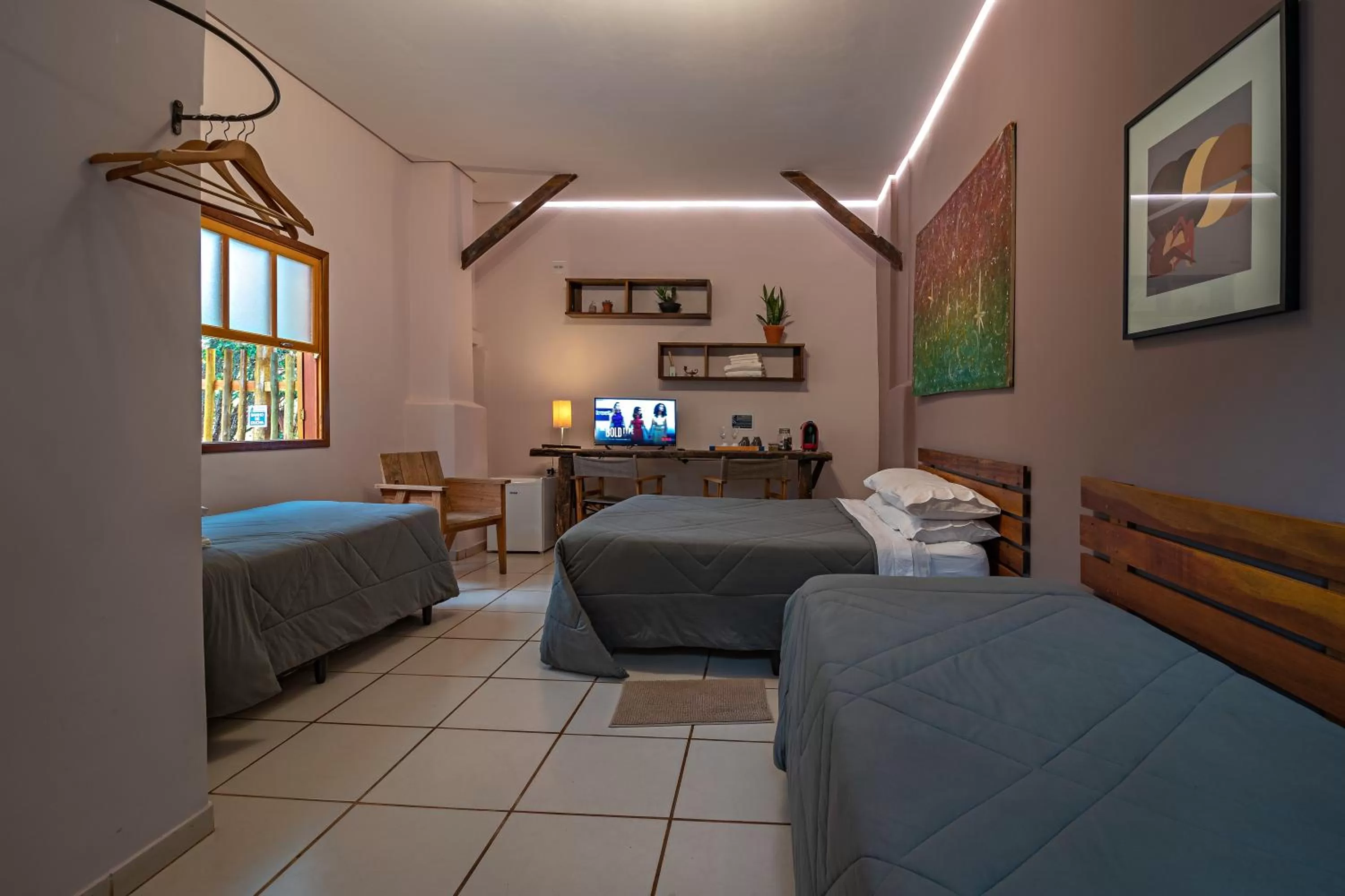 Bed in Suítes no Quintal