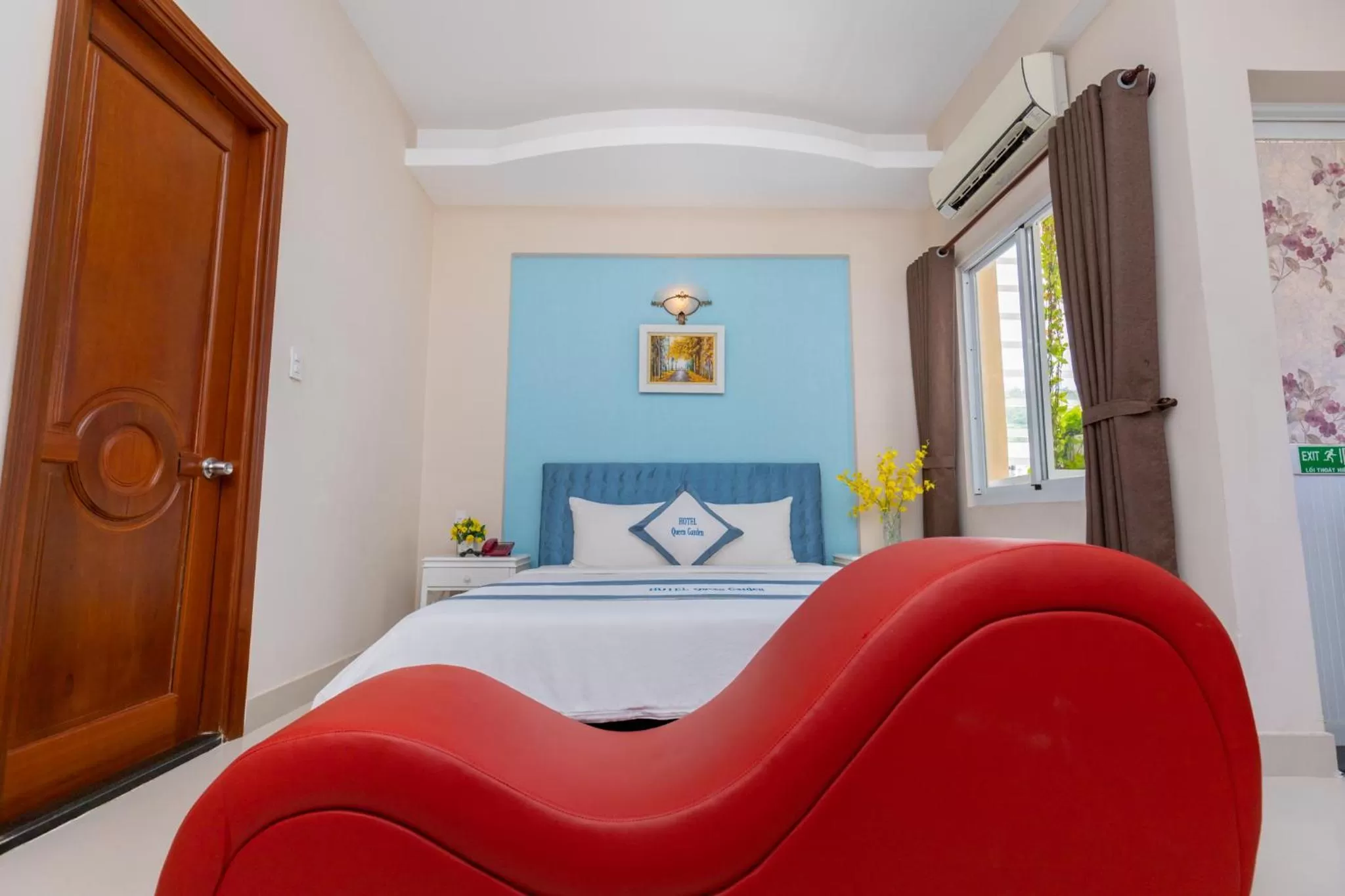 Bed in Queen Garden Hotel & Apartment