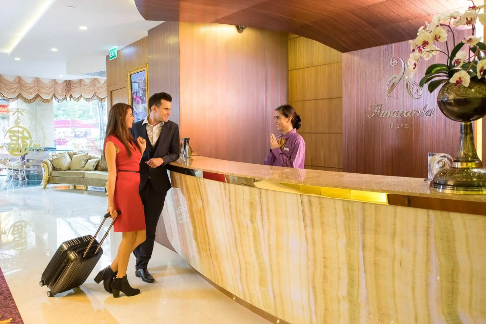 Lobby or reception in Amaranta Hotel