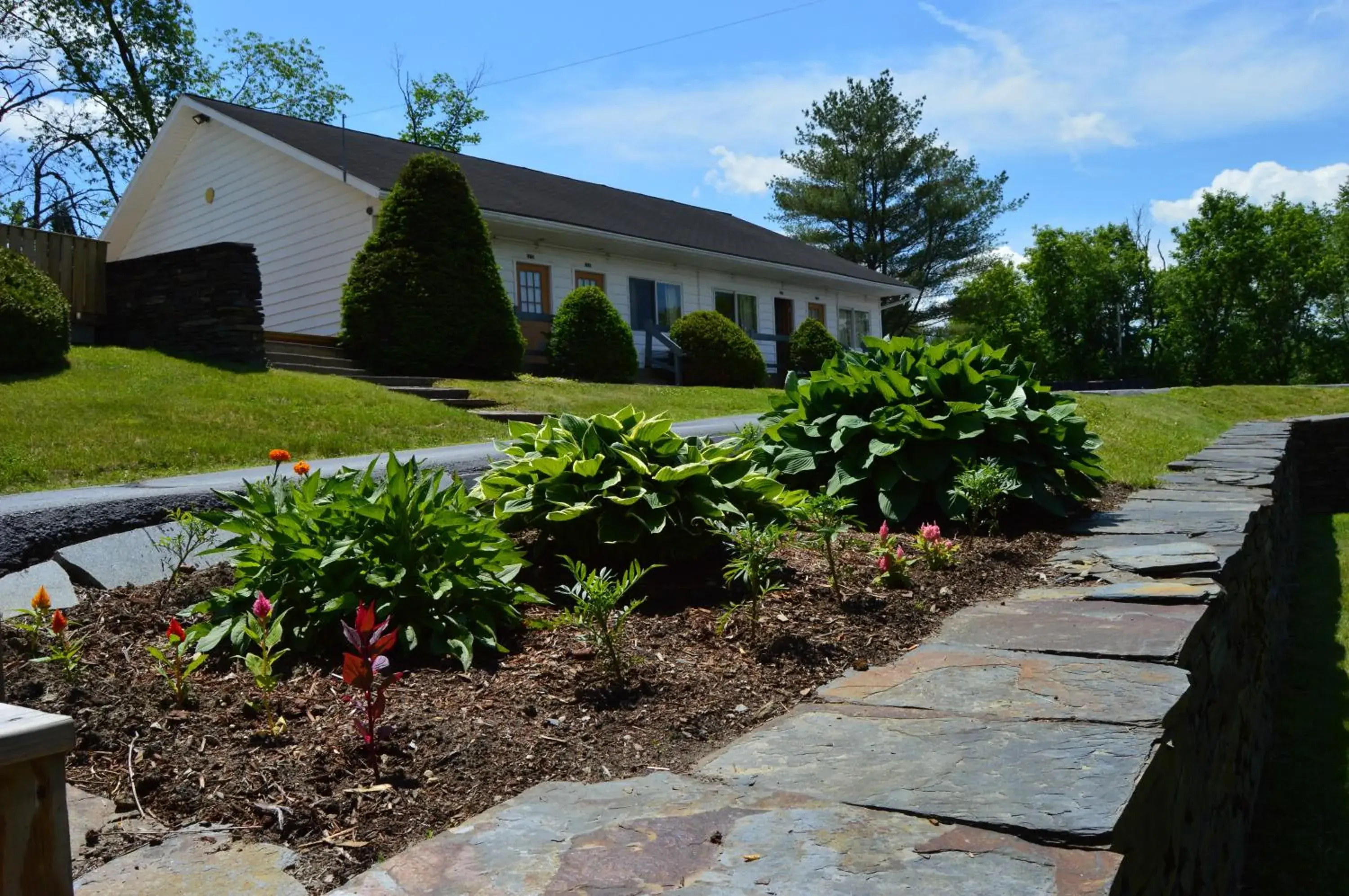 Patio, Property Building in Hollow Inn and Motel