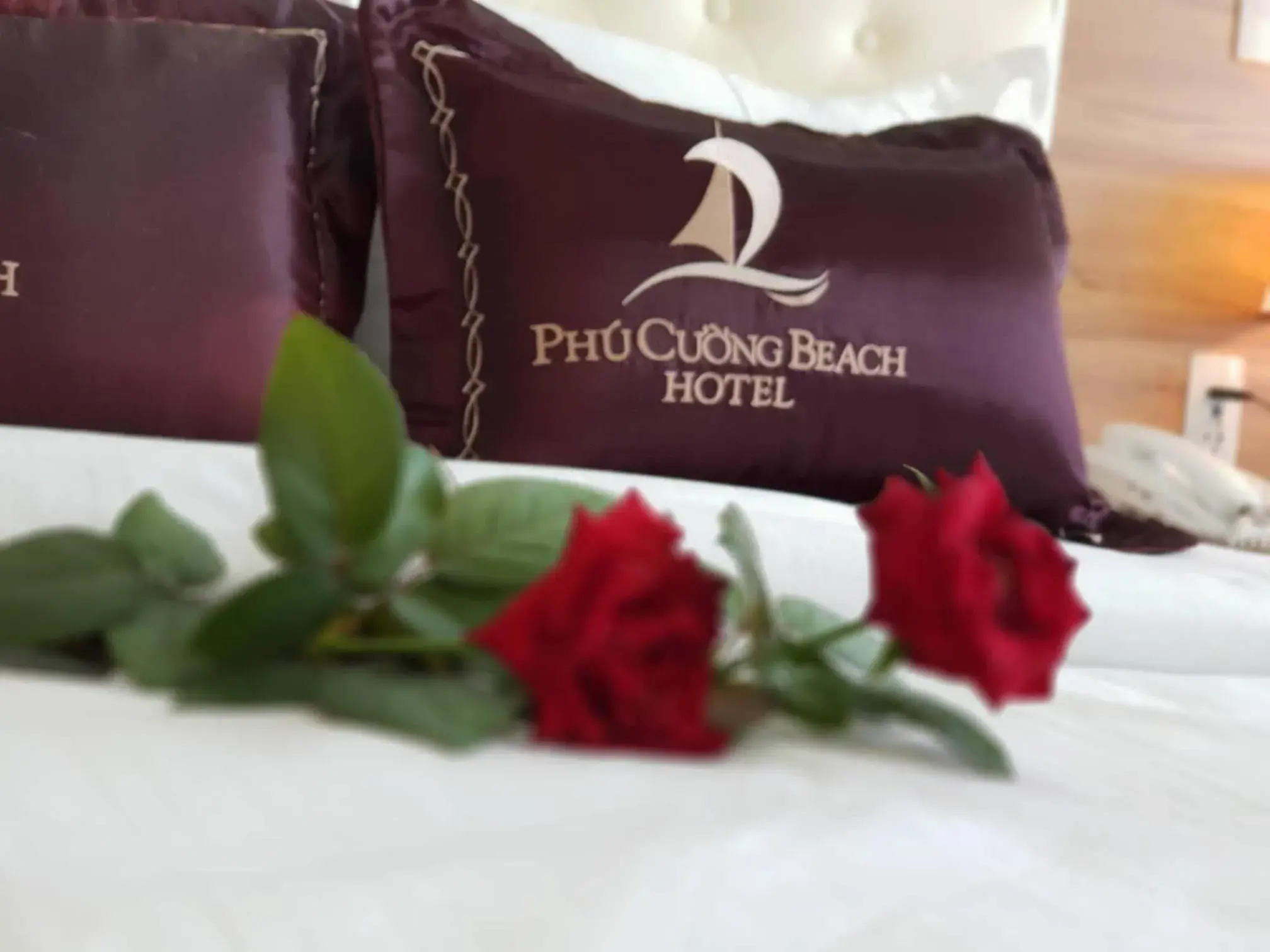 Bed in Phu Cuong Beach Hotel