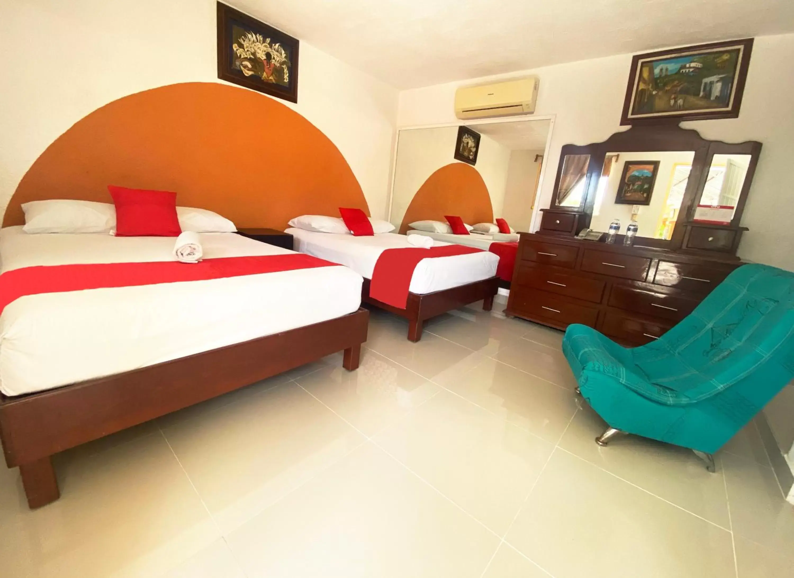 Bed in Hotel Hacienda Ixtlan