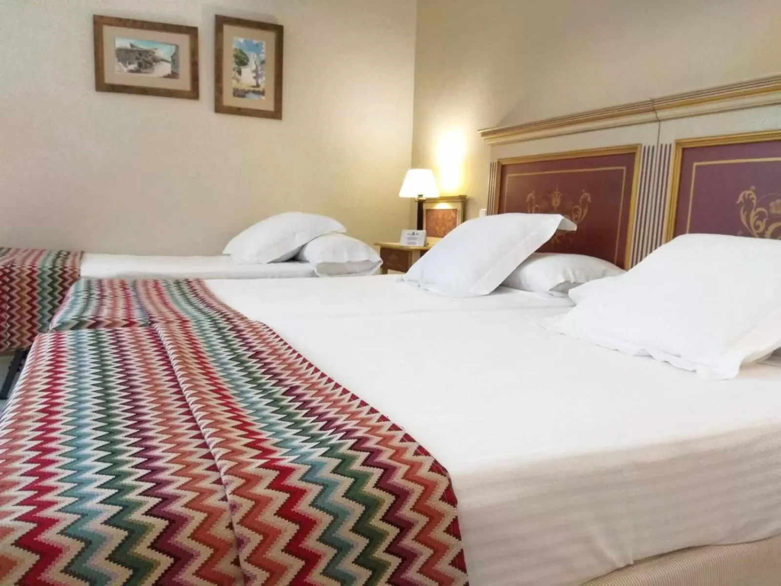 Bed in Hotel Alcázar de la Reina