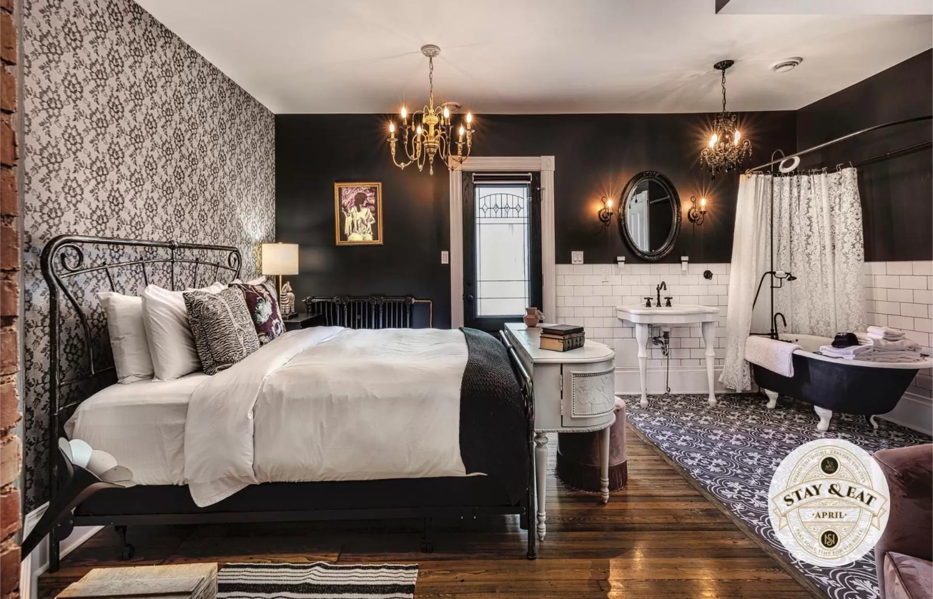 Bed in Slaymaker & Nichols Gastro House & Inn