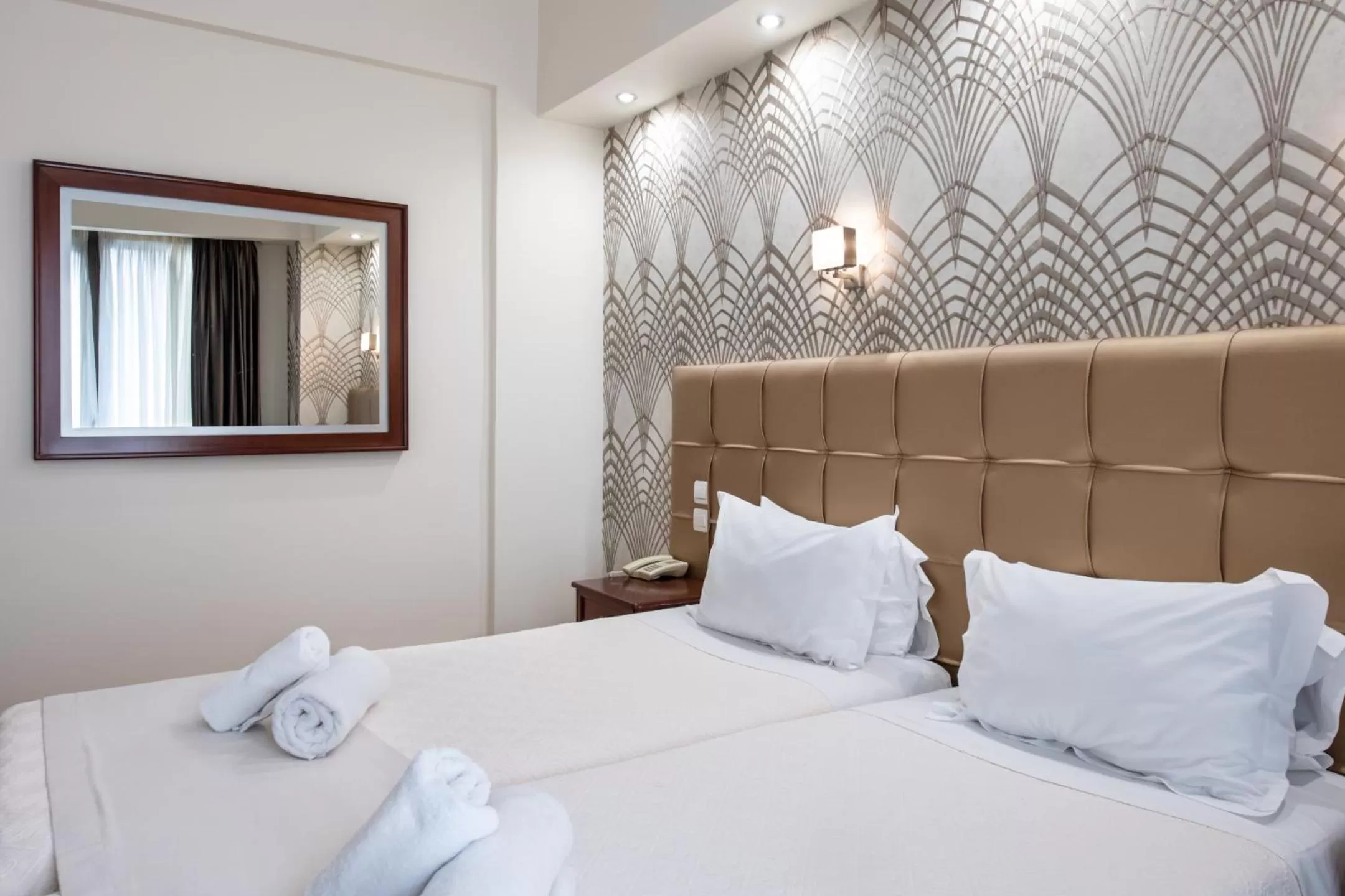 Bed in Athens Golden City Hotel