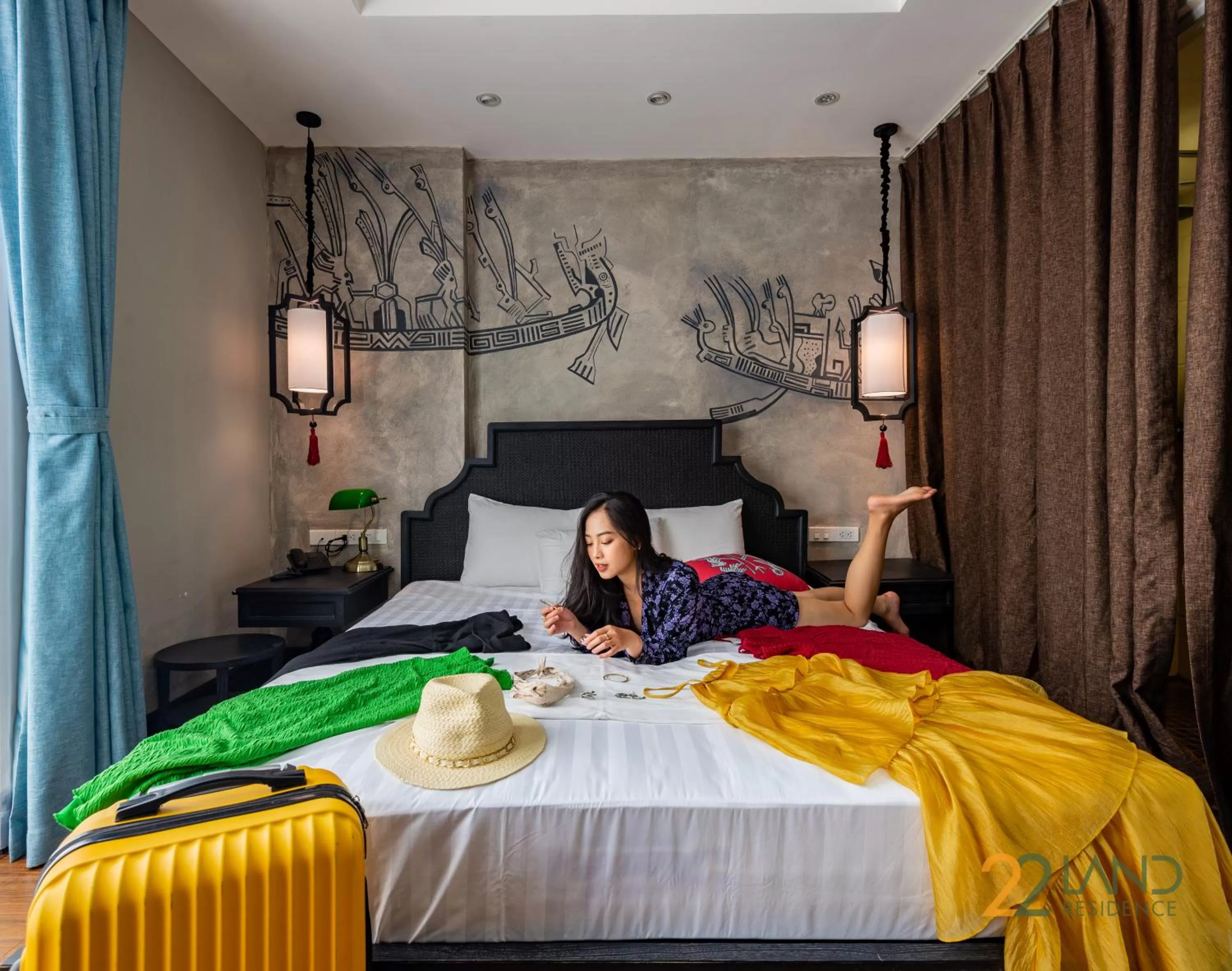 Bed in 22Land Residence Hotel & Spa 52 Ngo Huyen