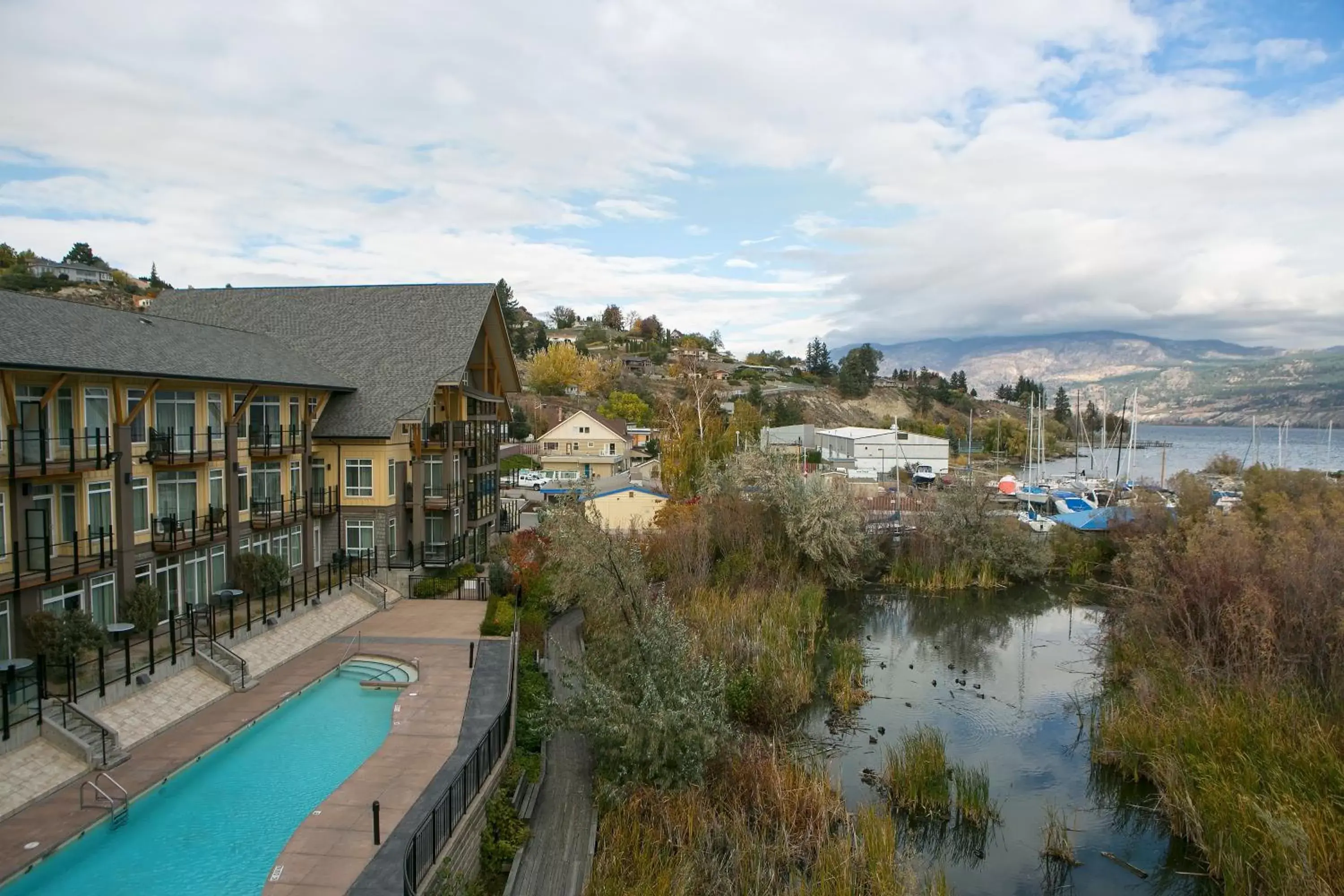 Bird's eye view, Pool View in Summerland Waterfront Resort & Spa