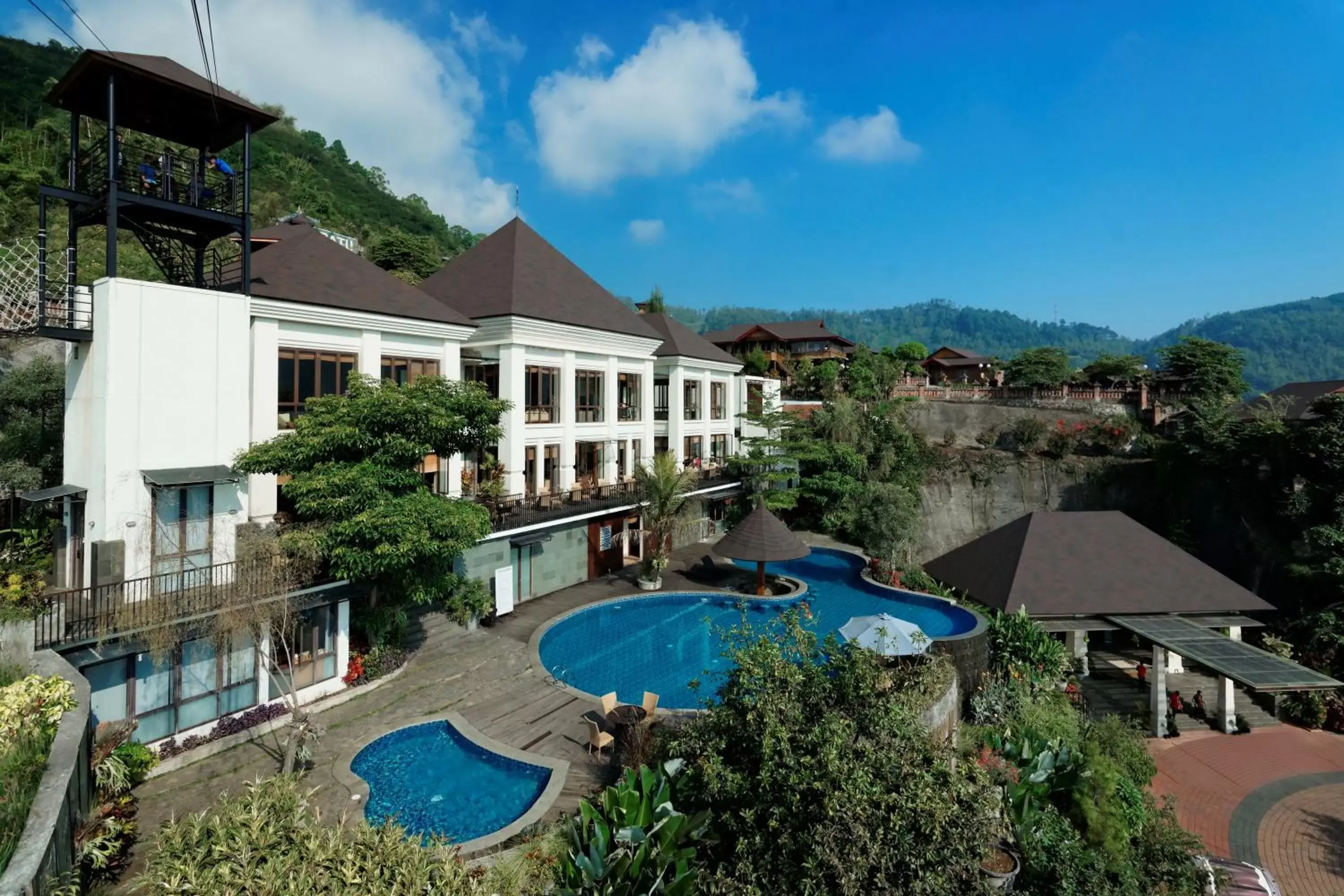 Restaurant/places to eat, Pool View in Jambuluwuk Convention Hall & Resort Batu