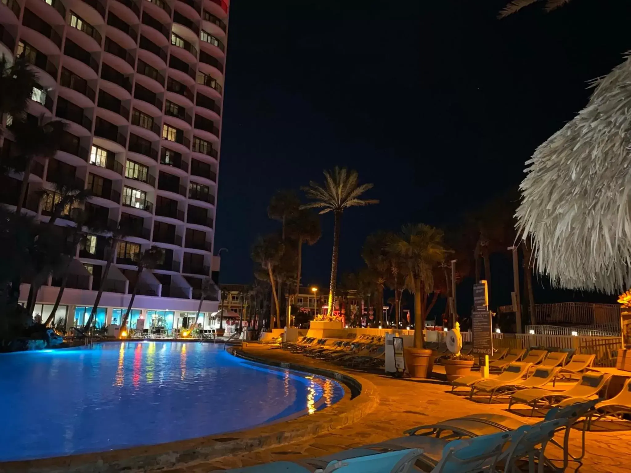 Night, Swimming Pool in Holiday Inn Resort Panama City Beach - Beachfront, an IHG Hotel