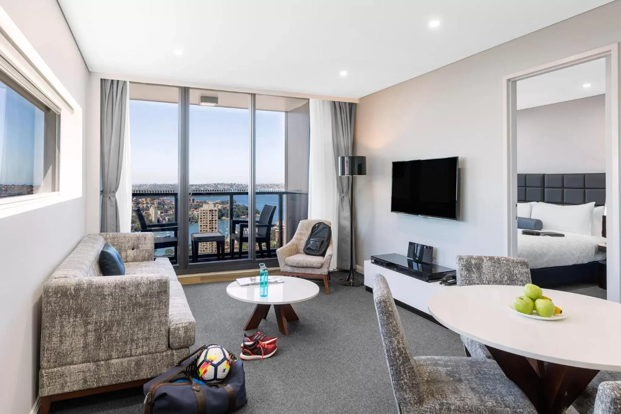 Balcony/Terrace, Seating Area in Meriton Suites North Sydney