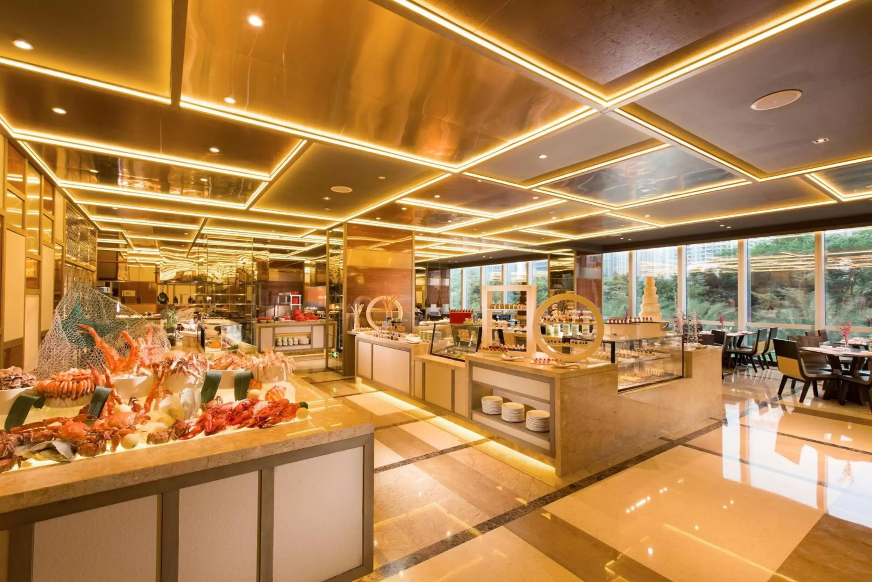Restaurant/places to eat in Hilton Shenzhen Futian, Metro Station at Hotel Front Door, Close to Futian Convention & Exhibition Center Restaurant/places to eat in Hilton Shenzhen Futian, Metro Station at Hotel Front Door, Close to Futian Convention & Exhibition Center