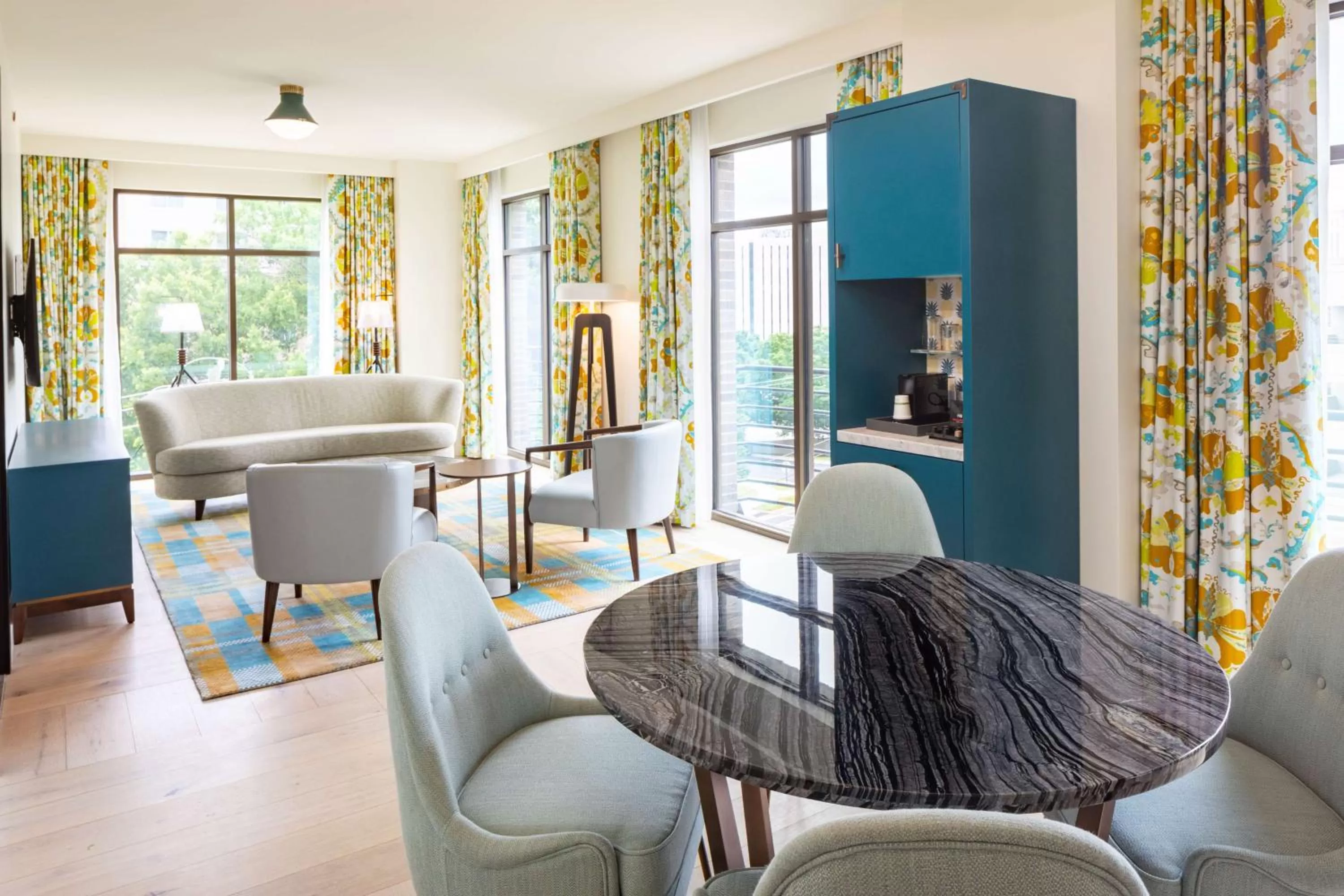 Living room in Canopy By Hilton Charlotte SouthPark