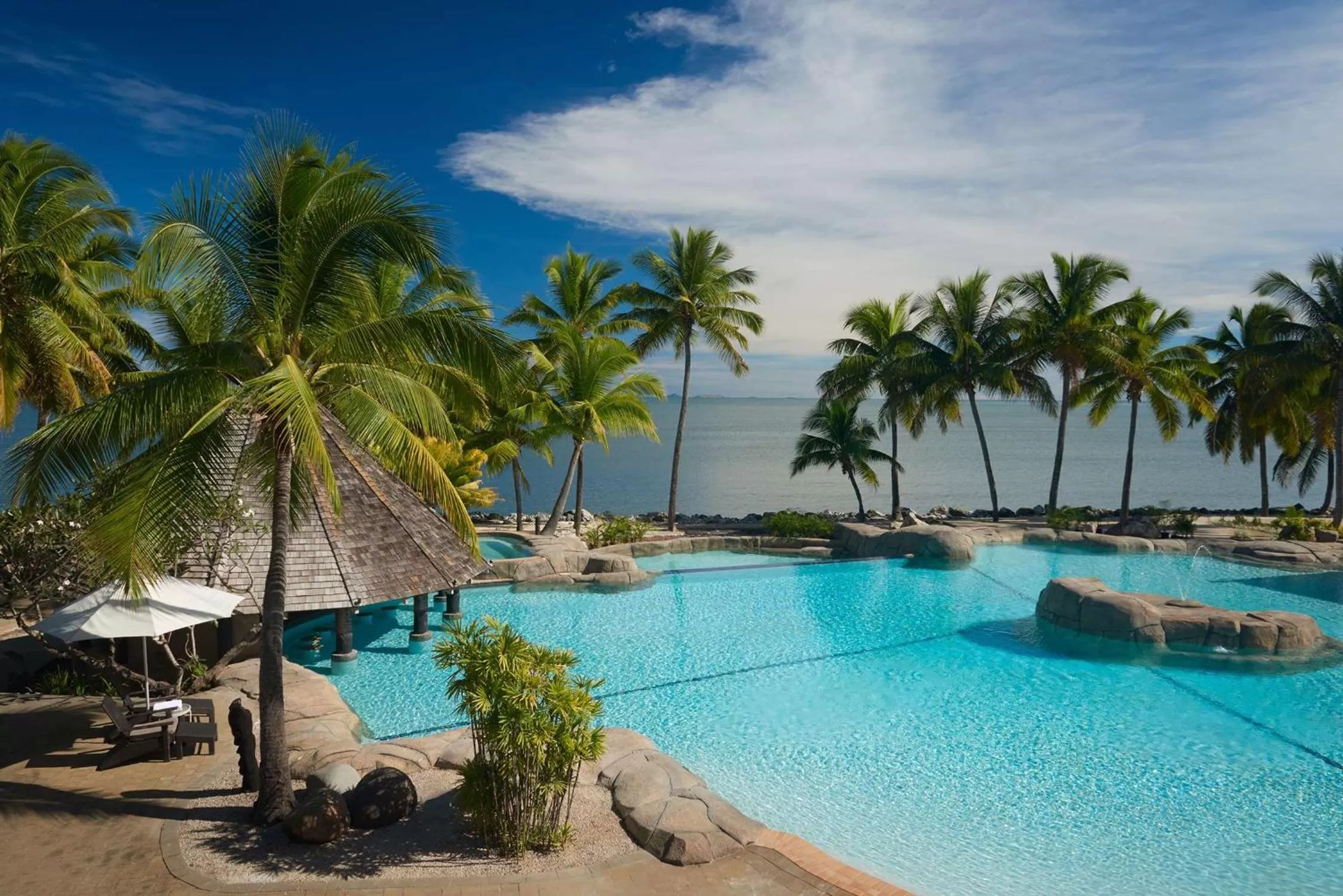 Pool view in DoubleTree by Hilton Fiji - Sonaisali Island