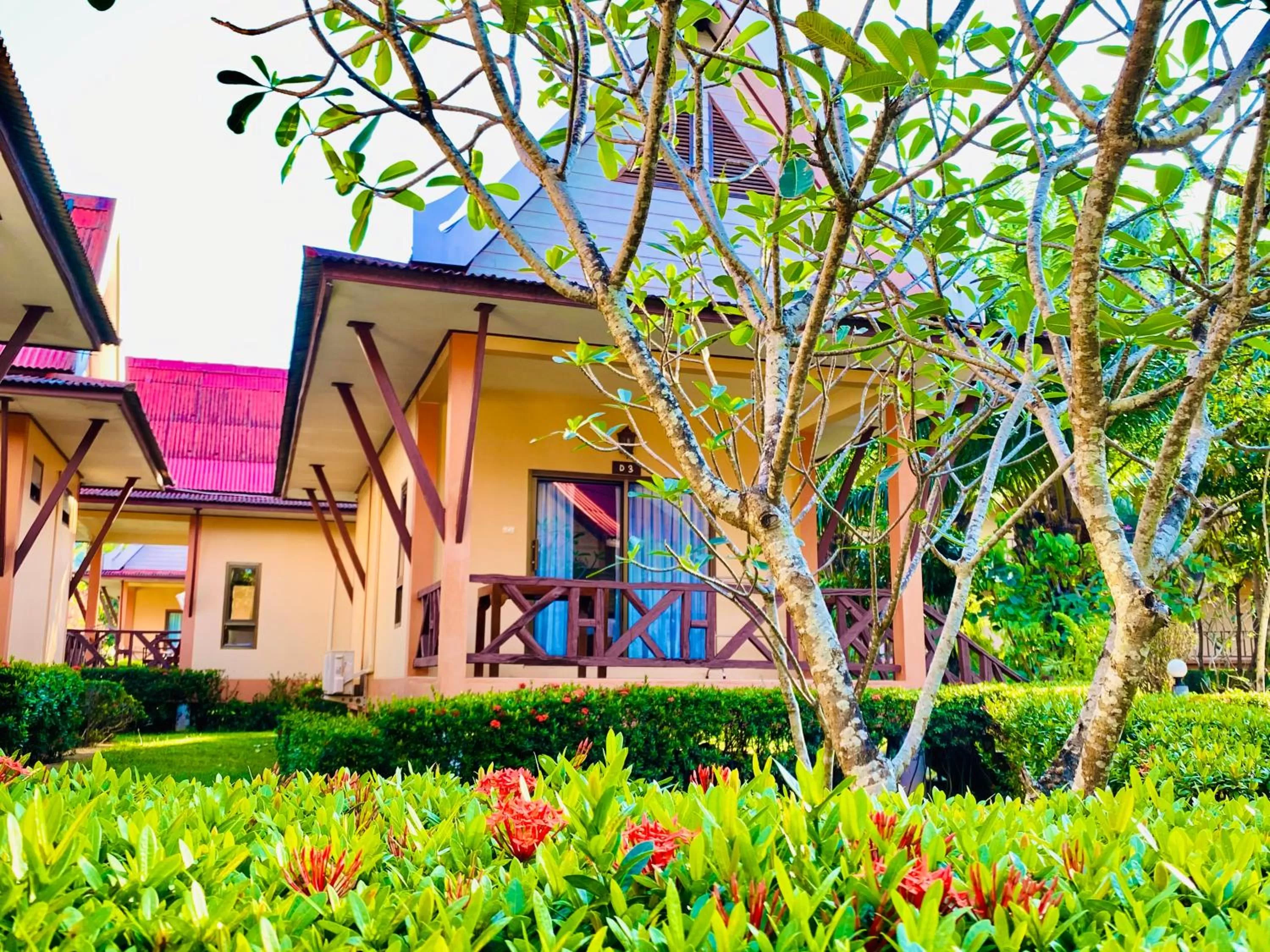Garden view in Kaibae Hut Resort