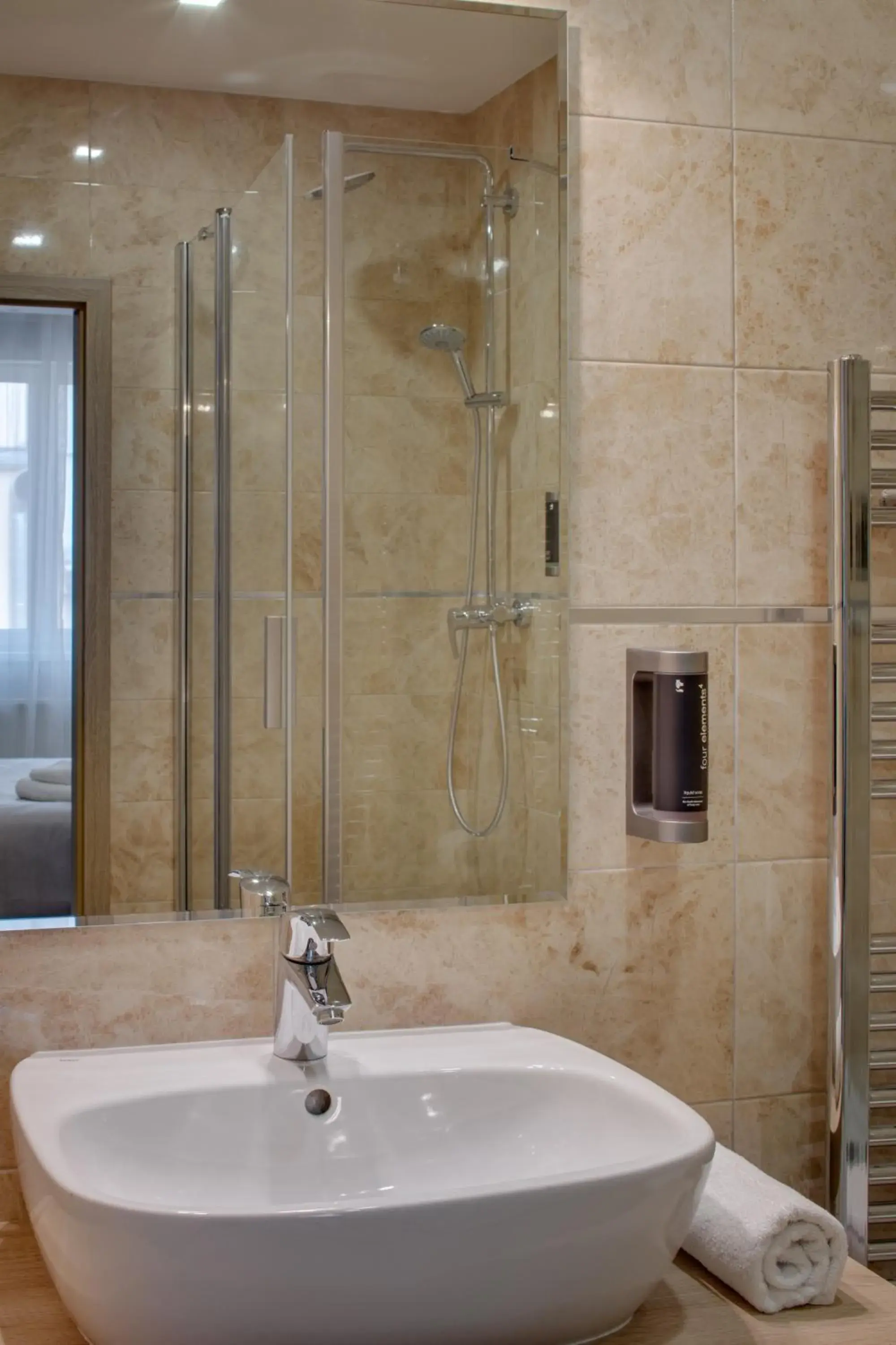 Shower, Bathroom in Hotel Florenc