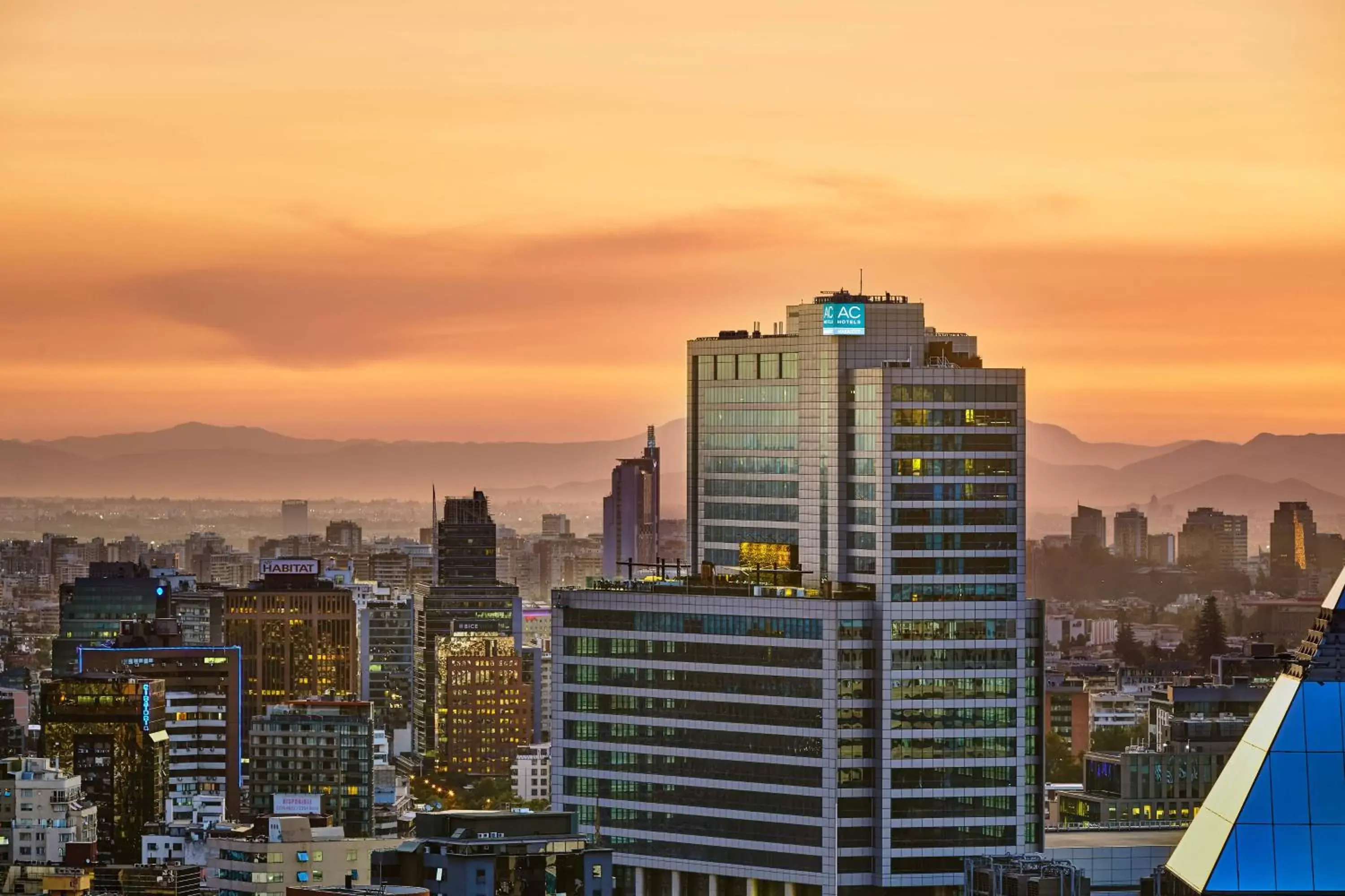 Property building, Sunrise/Sunset in AC Hotel by Marriott Santiago Costanera Center