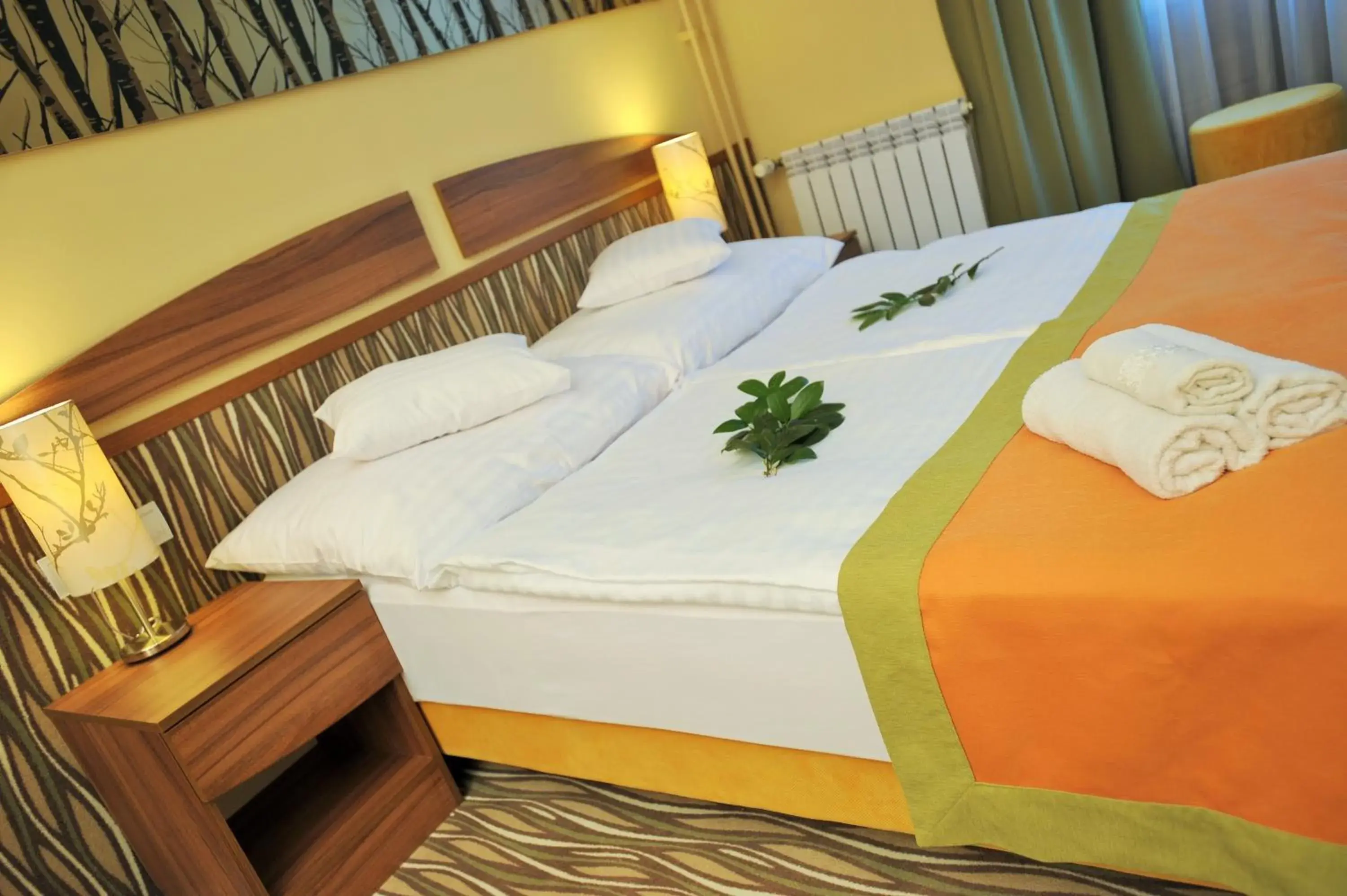 Shower, Bed in Park Hotel Gyula