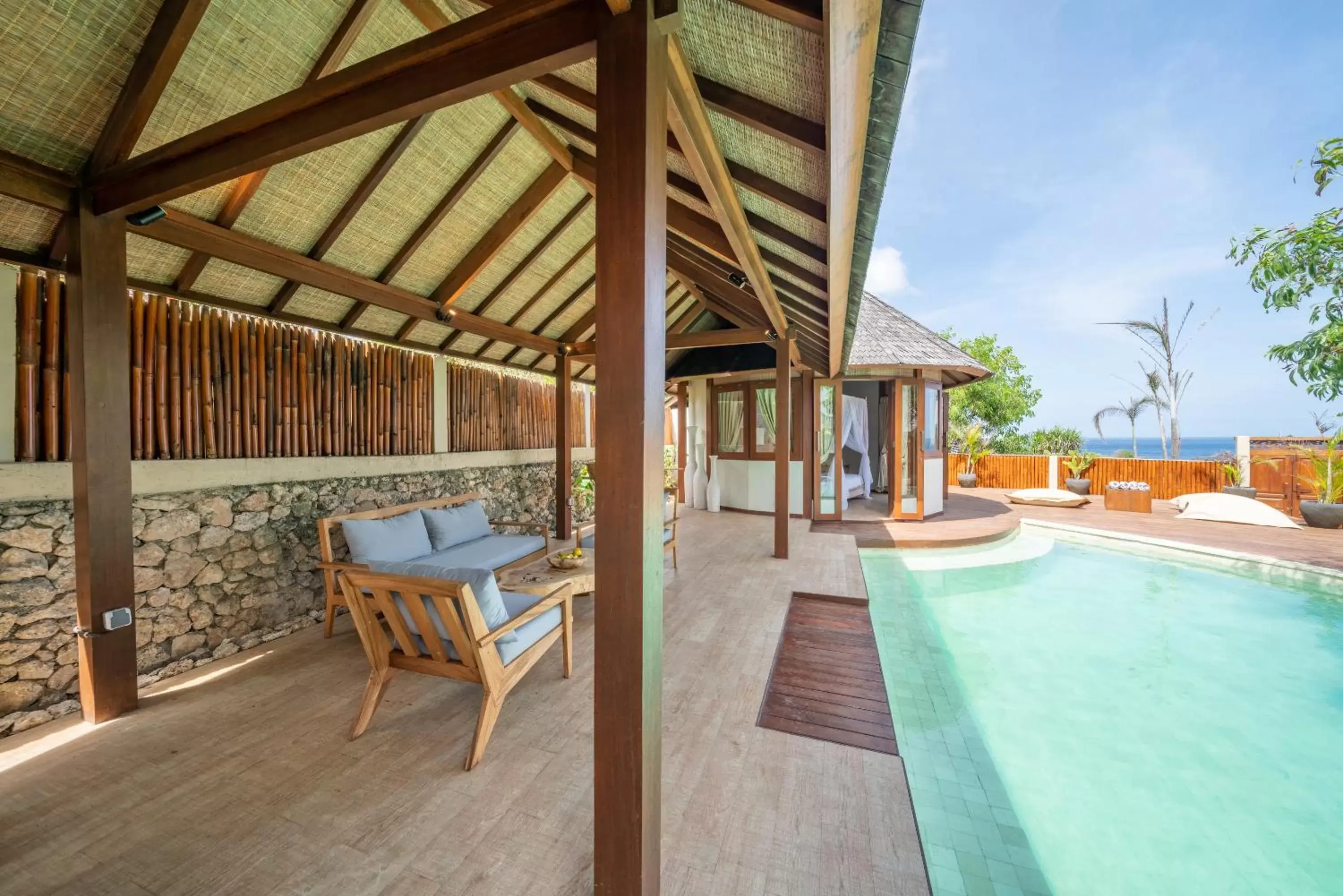 Patio, Swimming Pool in Blue Lagoon Avia Villas