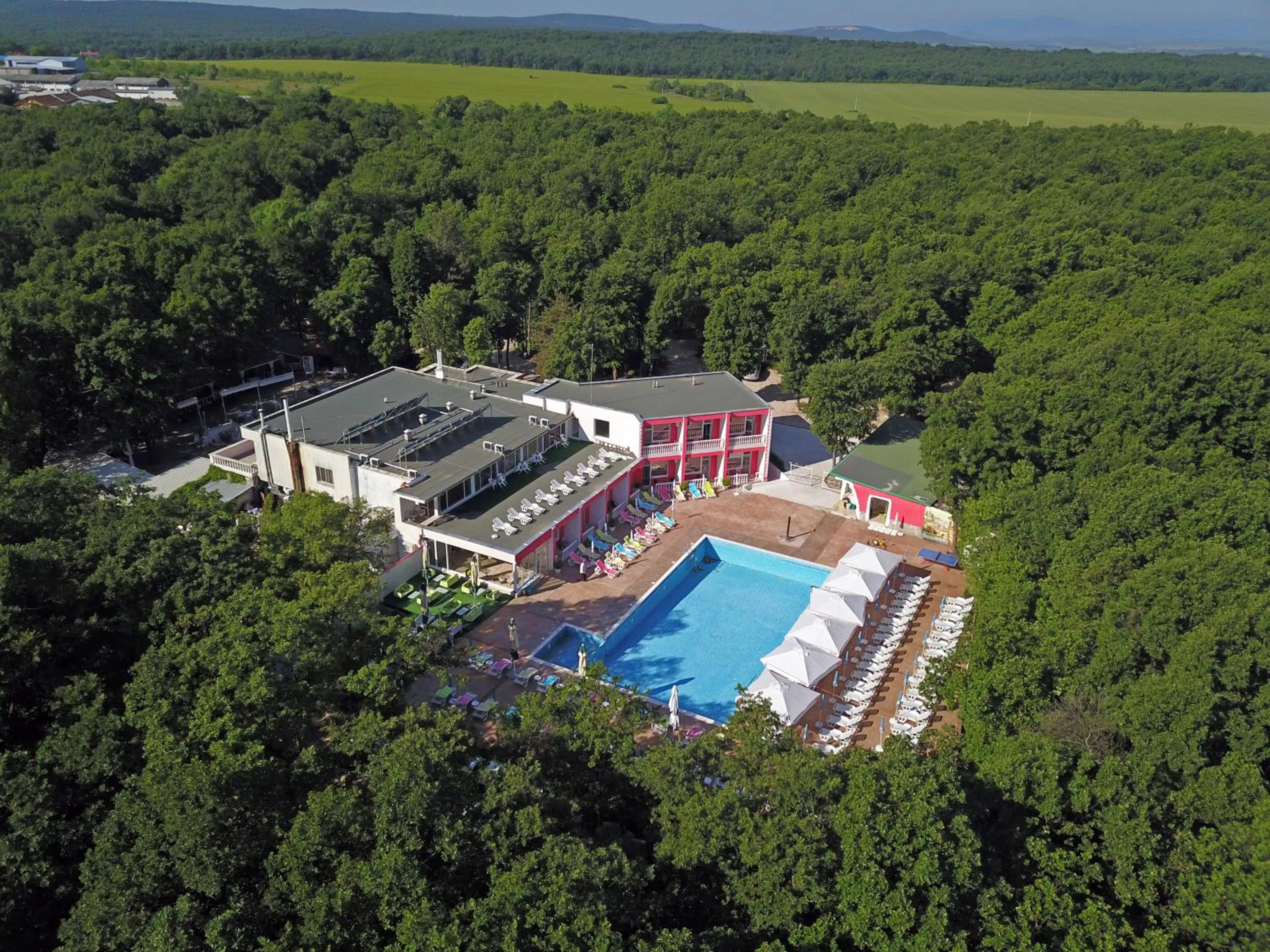Swimming pool, Bird's-eye View in Hotel Afrodita Dimitrovgrad BG