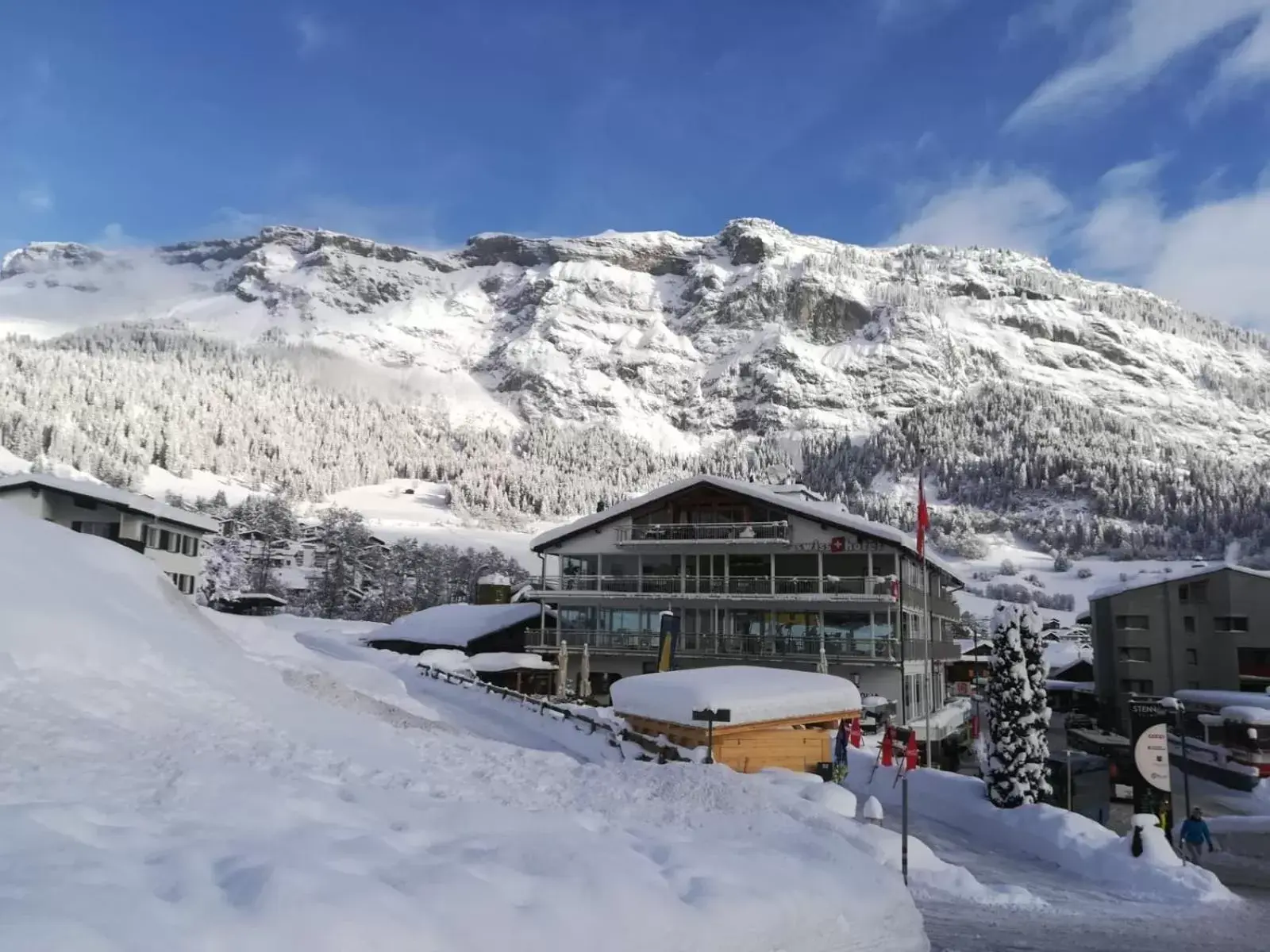 Property building, Winter in Hillsite Hotel Restaurant Flims