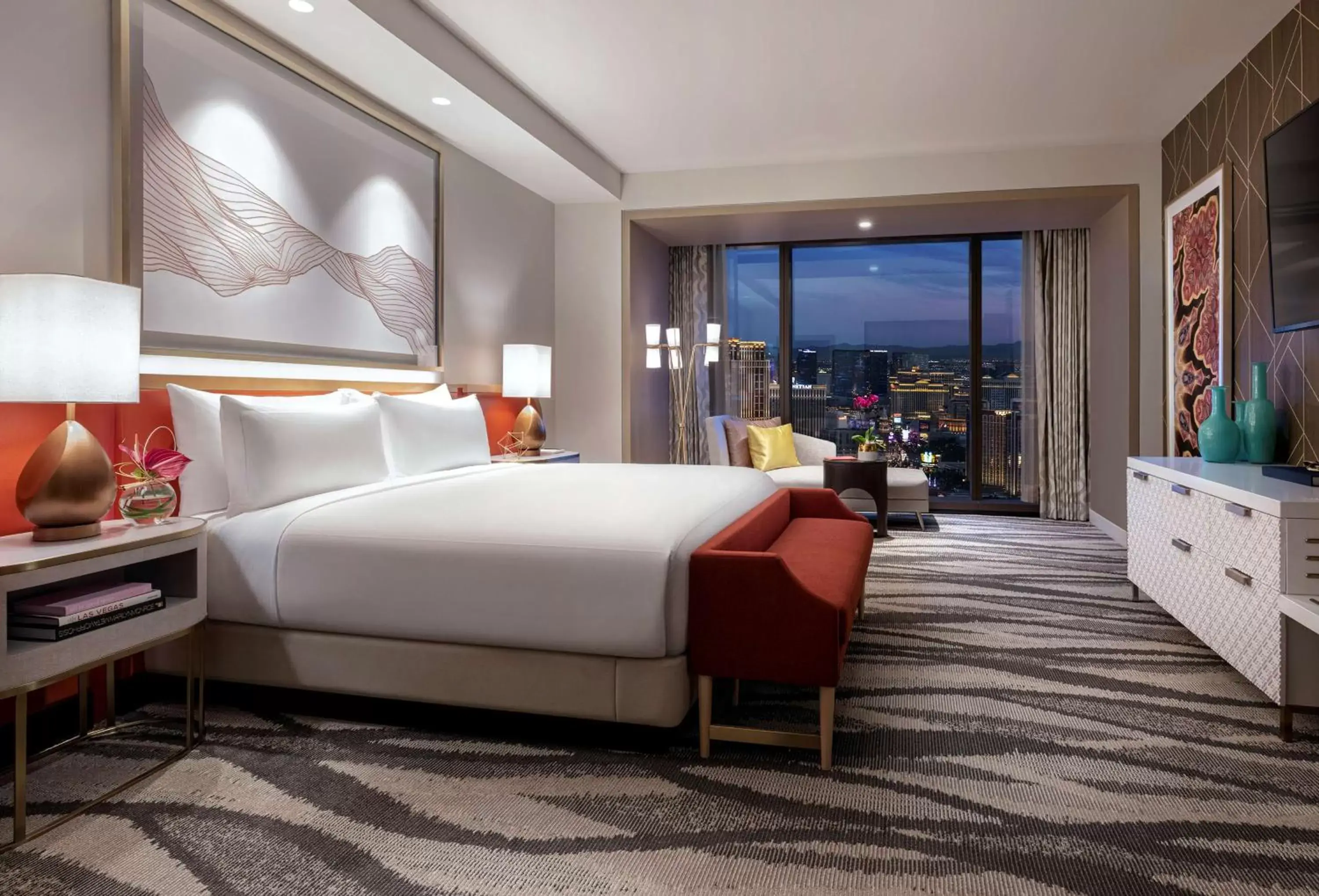 Bed in Conrad Las Vegas At Resorts World