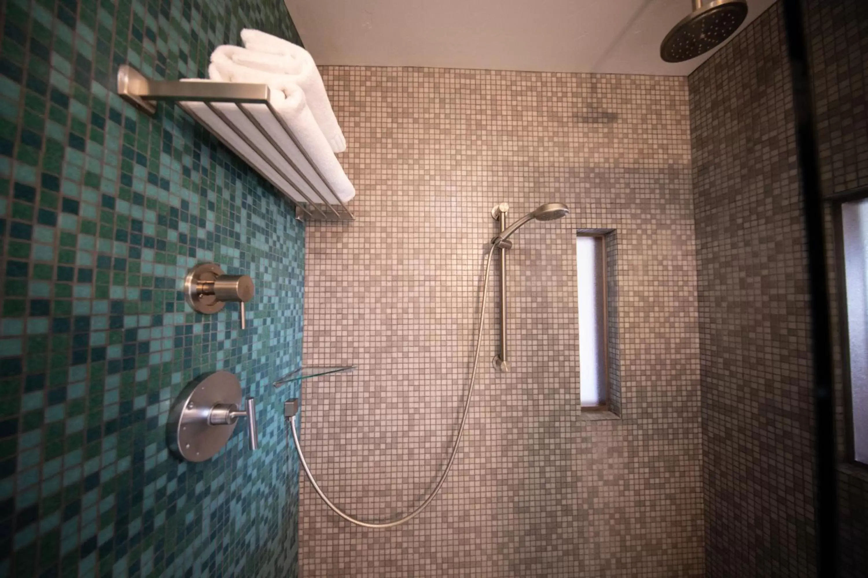 Shower, Bathroom in Modern Hotel