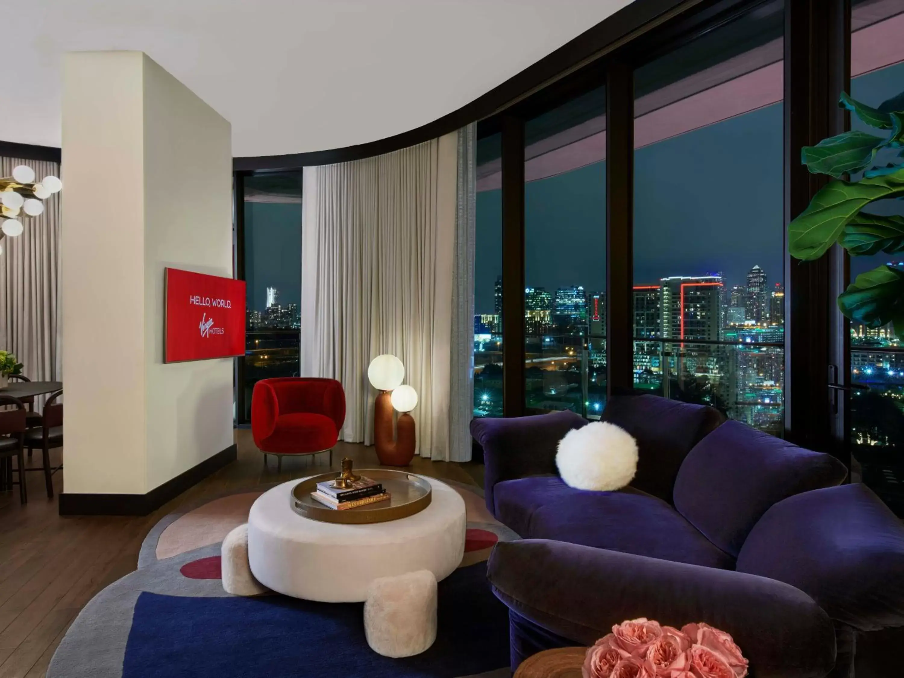 Living room in Virgin Hotels Dallas