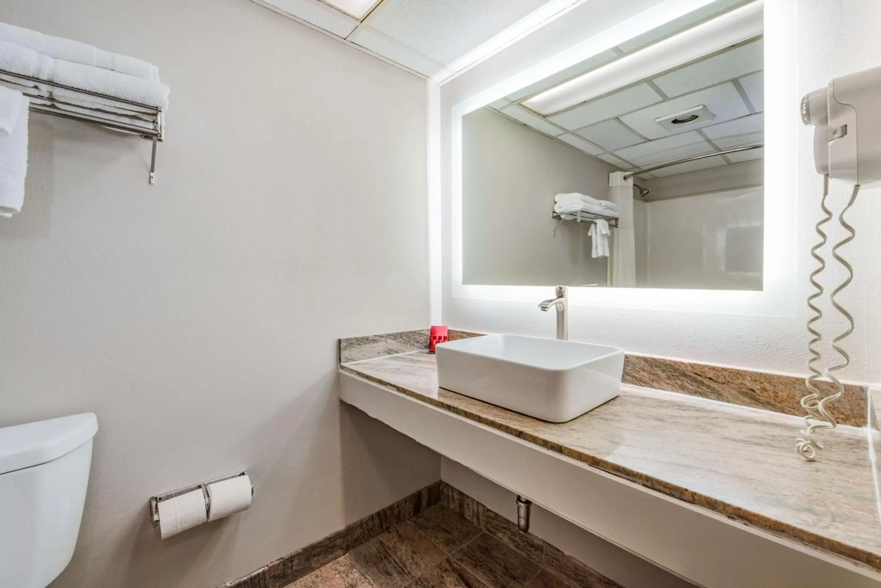 Bathroom in SureStay Plus Hotel by Best Western McGuire AFB Jackson