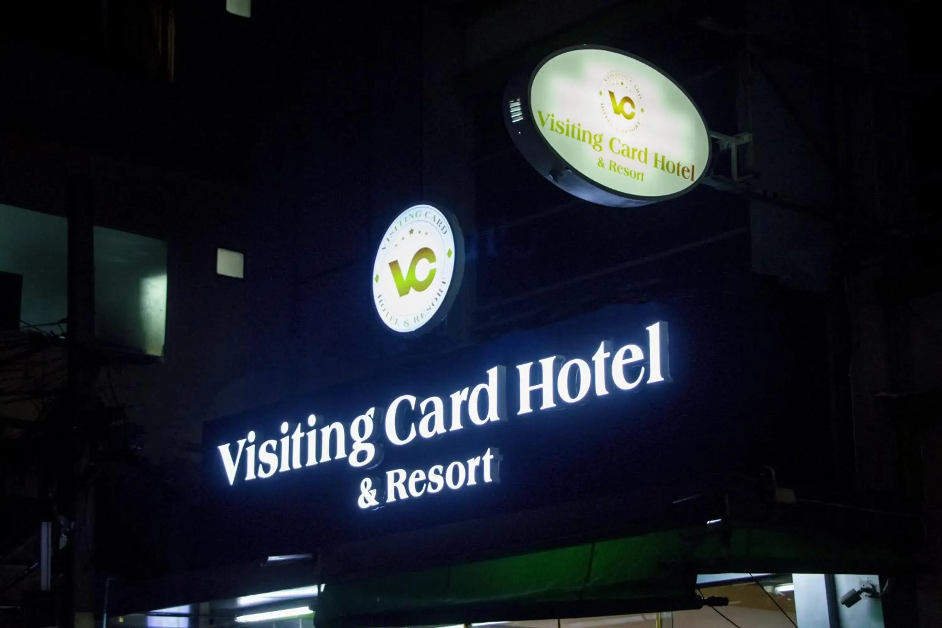 Property building, Property Logo/Sign in Visiting Card Hotel & Resort