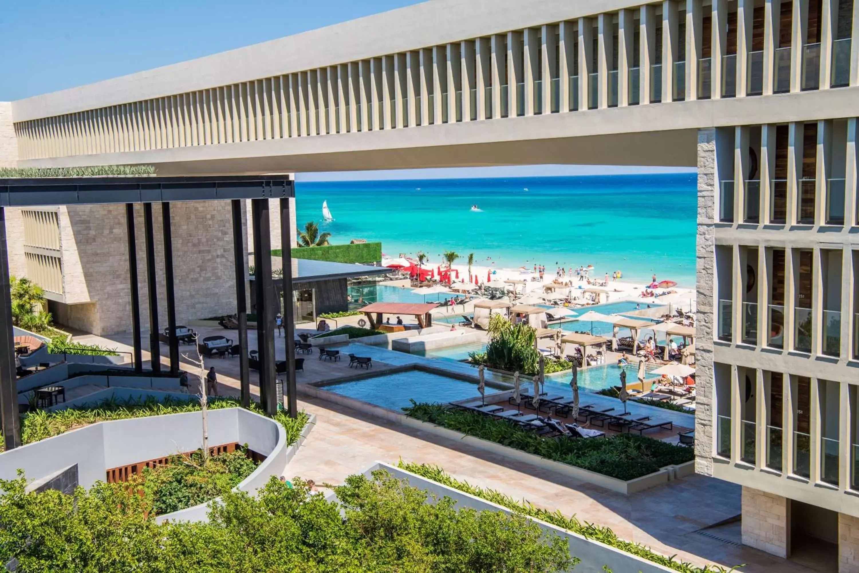 Bedroom, Pool View in Grand Hyatt Playa del Carmen Resort