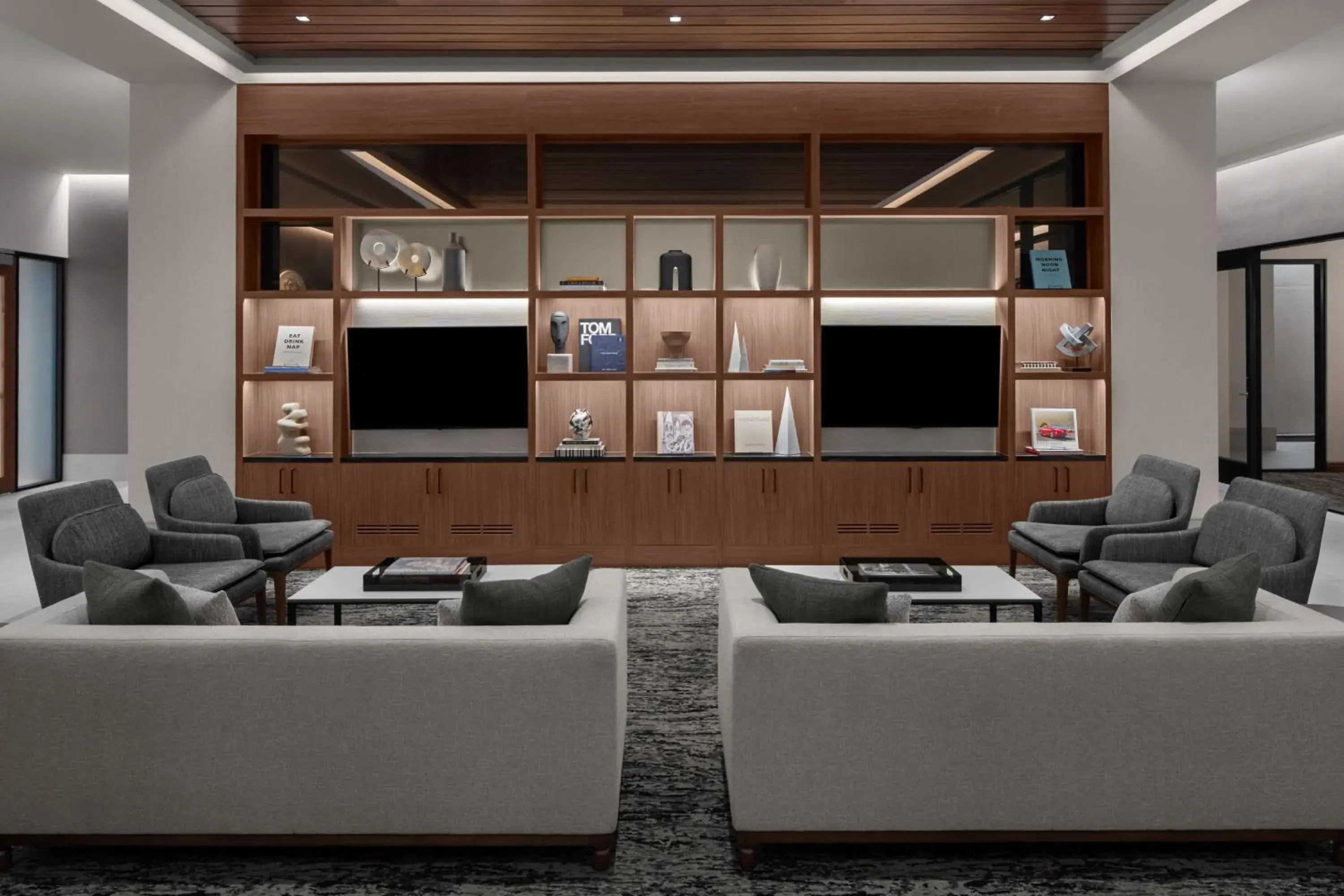 Property building, Seating Area in AC Hotel by Marriott Lansing University Area