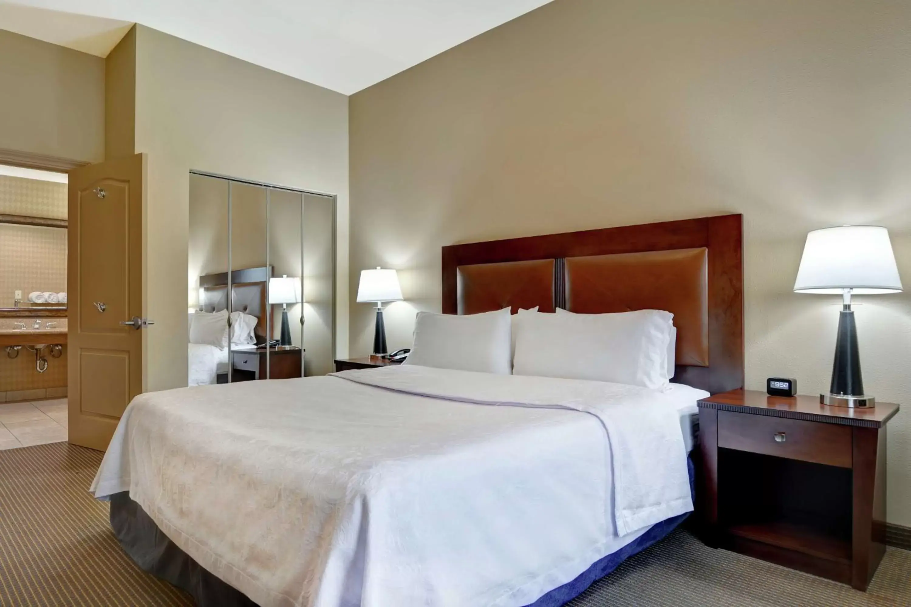 Bed in Homewood Suites by Hilton Fayetteville
